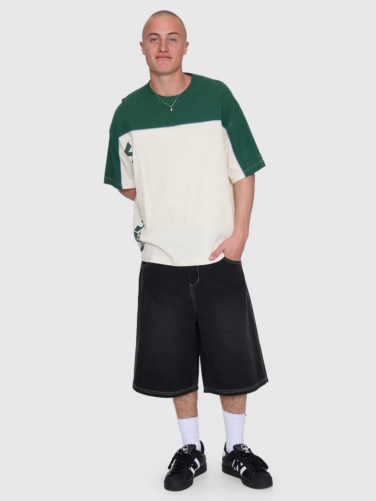 Sonic Box Fit Cropped Panel Tee - Zine - Image 7