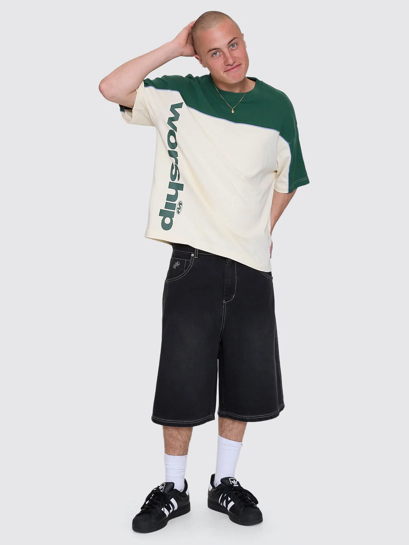 Sonic Box Fit Cropped Panel Tee - Zine - Image 8