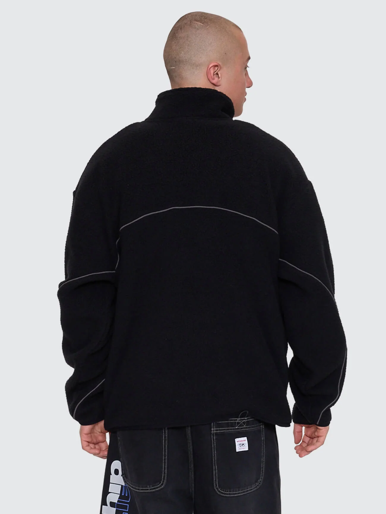 Sonic Quarter Zip Sherpa Fleece - Black - Image 3