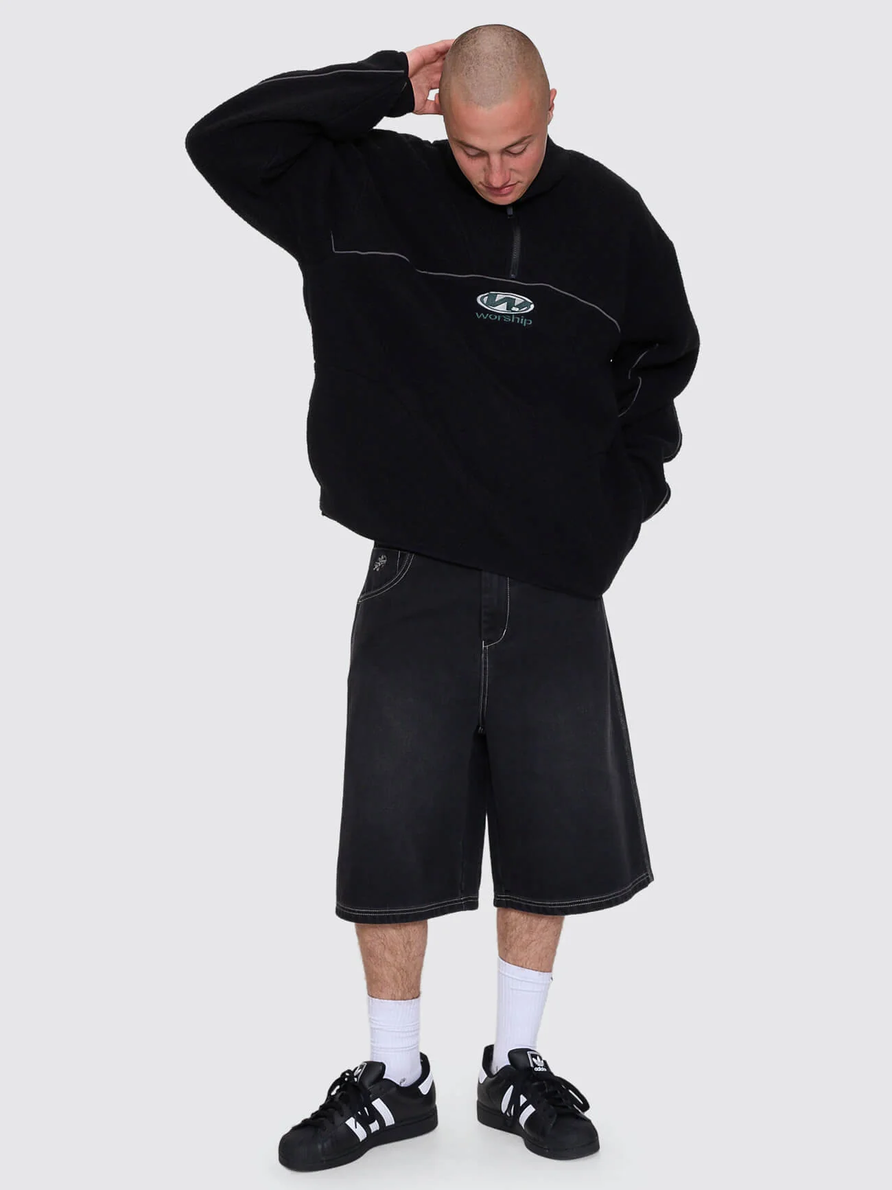 Sonic Quarter Zip Sherpa Fleece - Black - Image 6