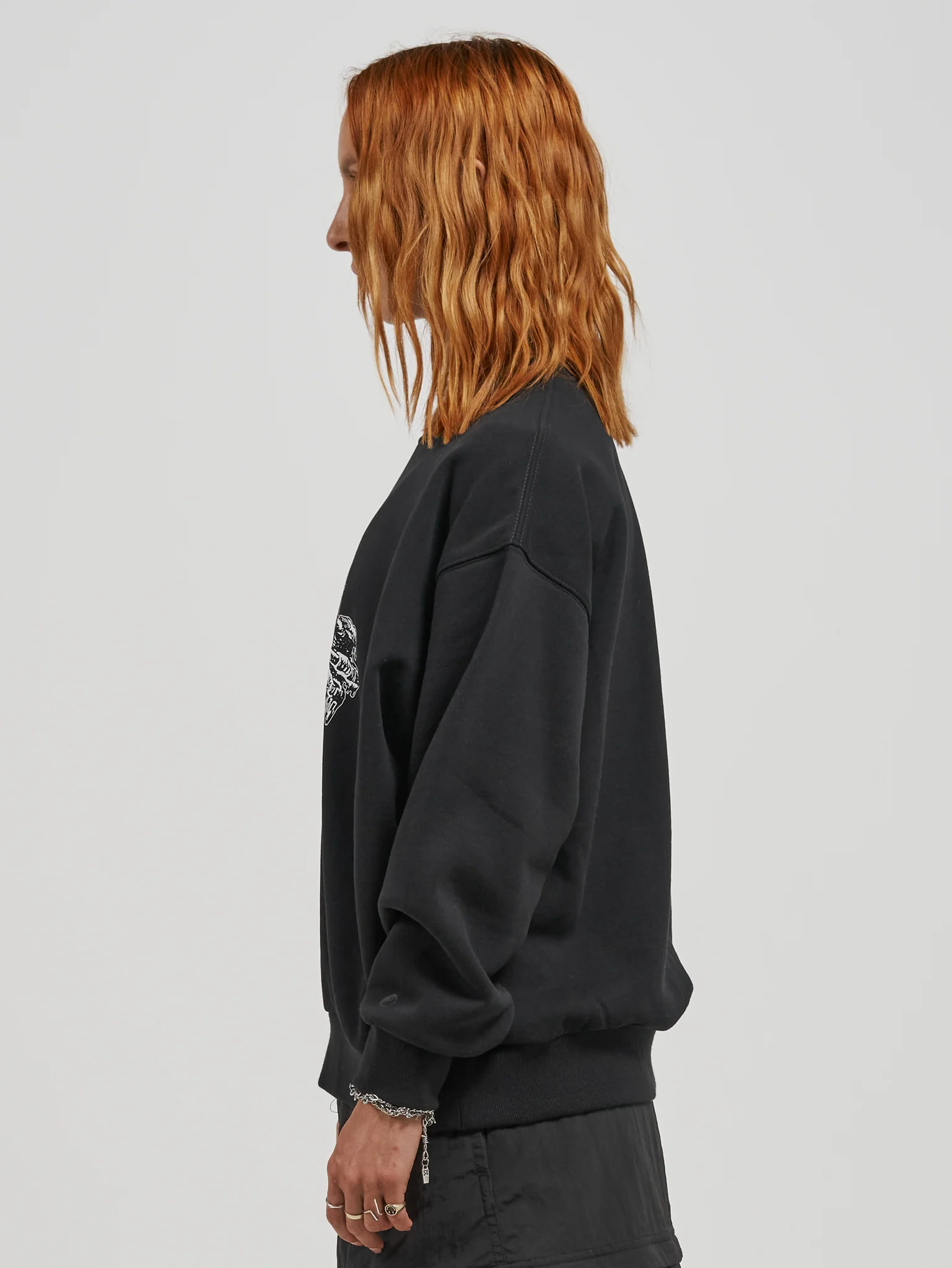 Split Decision Box Fit Crew - Black - Image 3