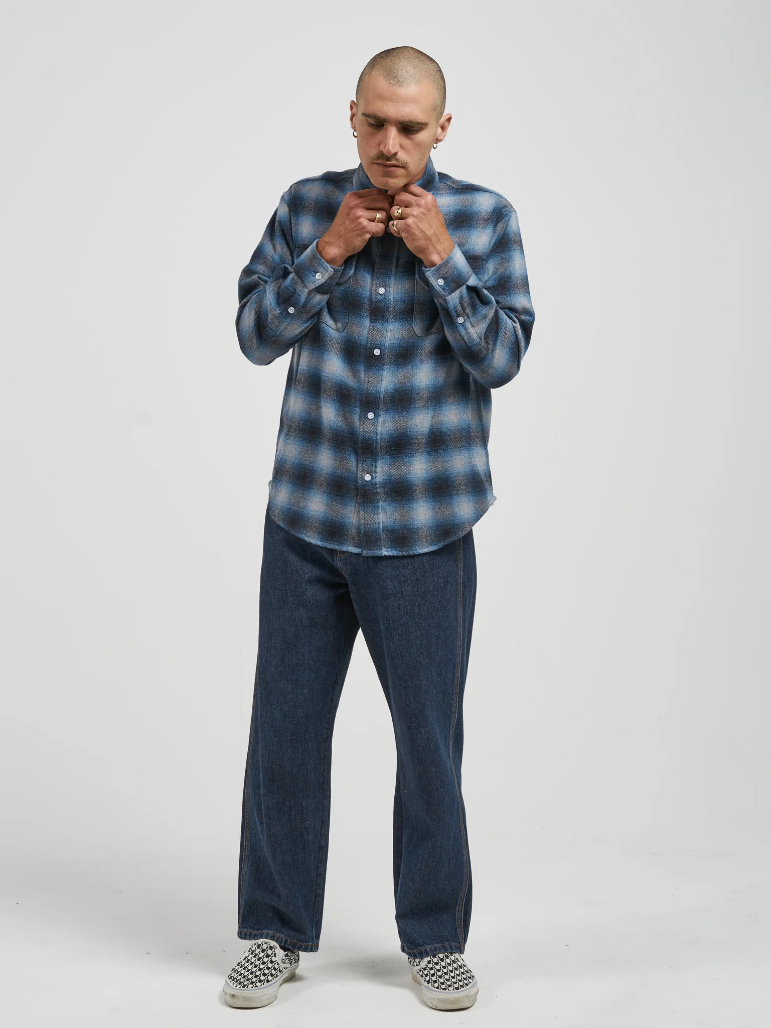 Spud Long Sleeve Flanno - Blue - Image 3