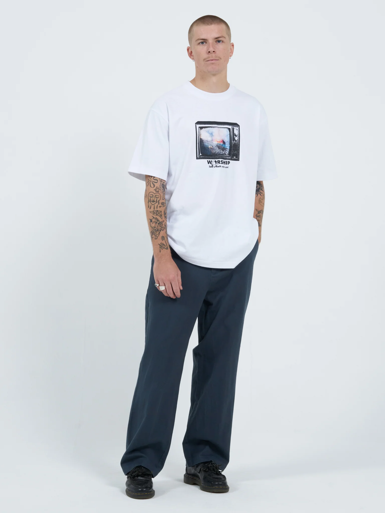 Square Eyes Tee - White - Image 4