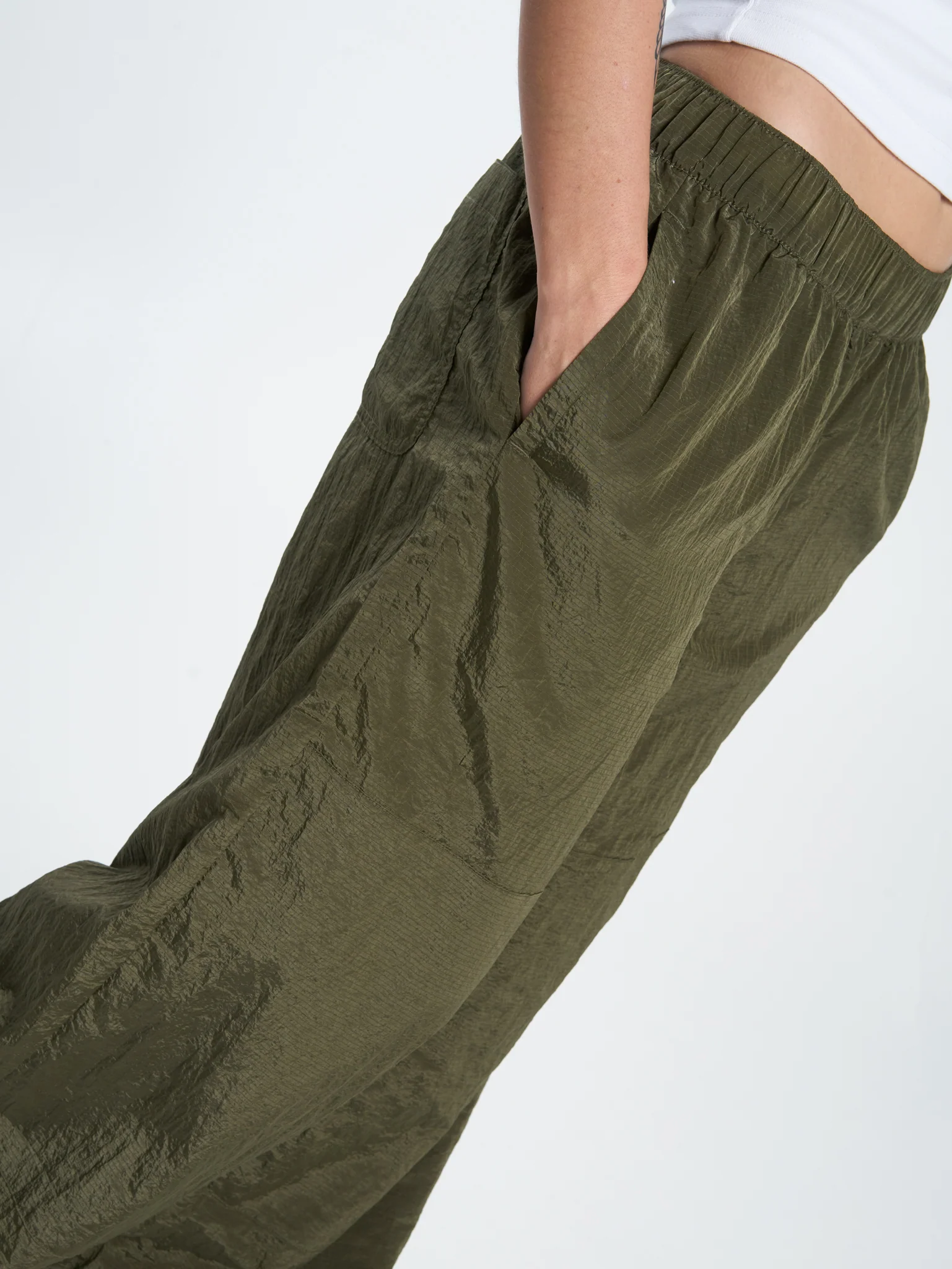 Stained Crushed Double Knee Pant - Stone Grey - Image 5