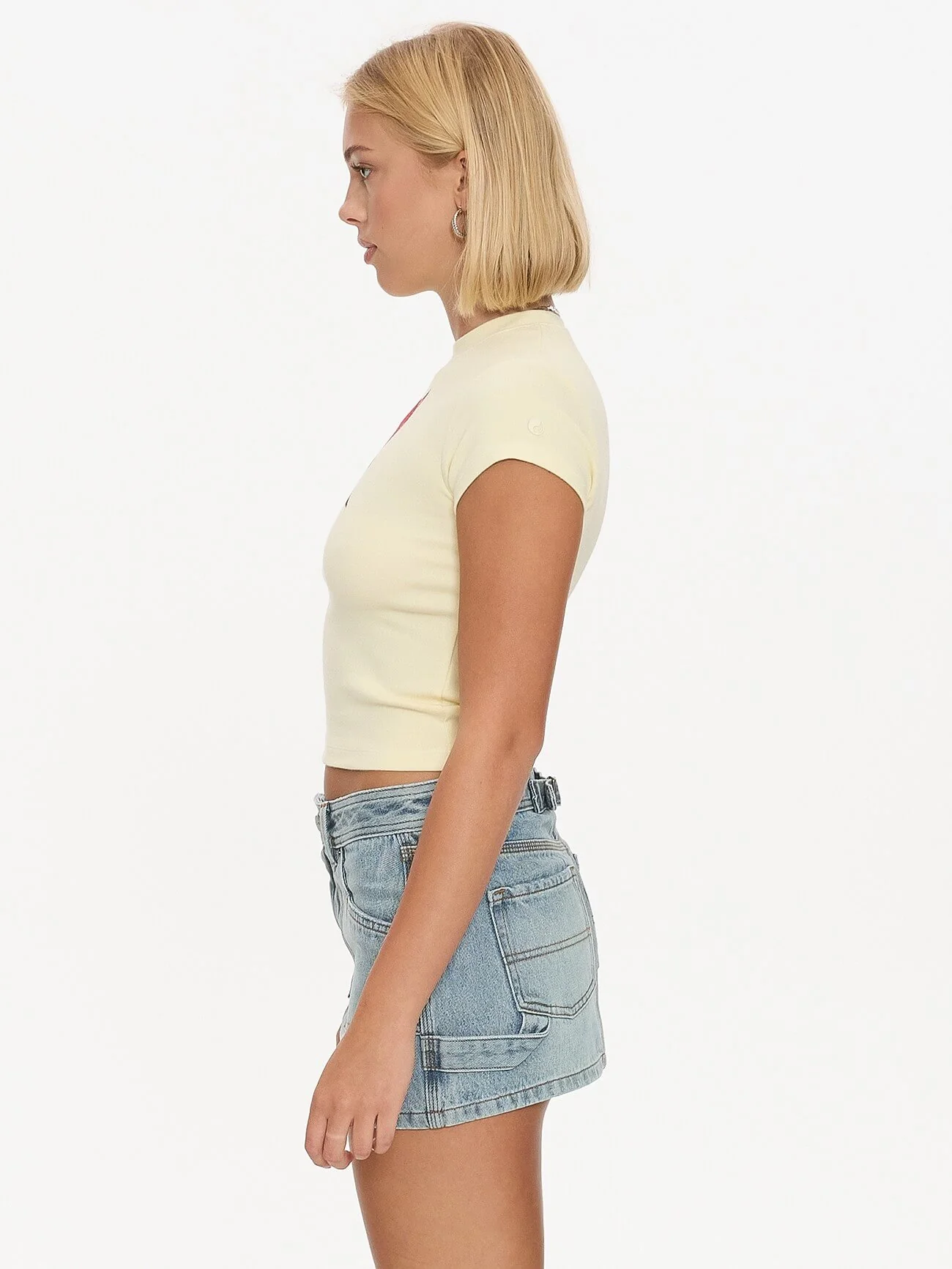 Sucks To Be You Cap Sleeve Tee - Lemon Icing - Image 4