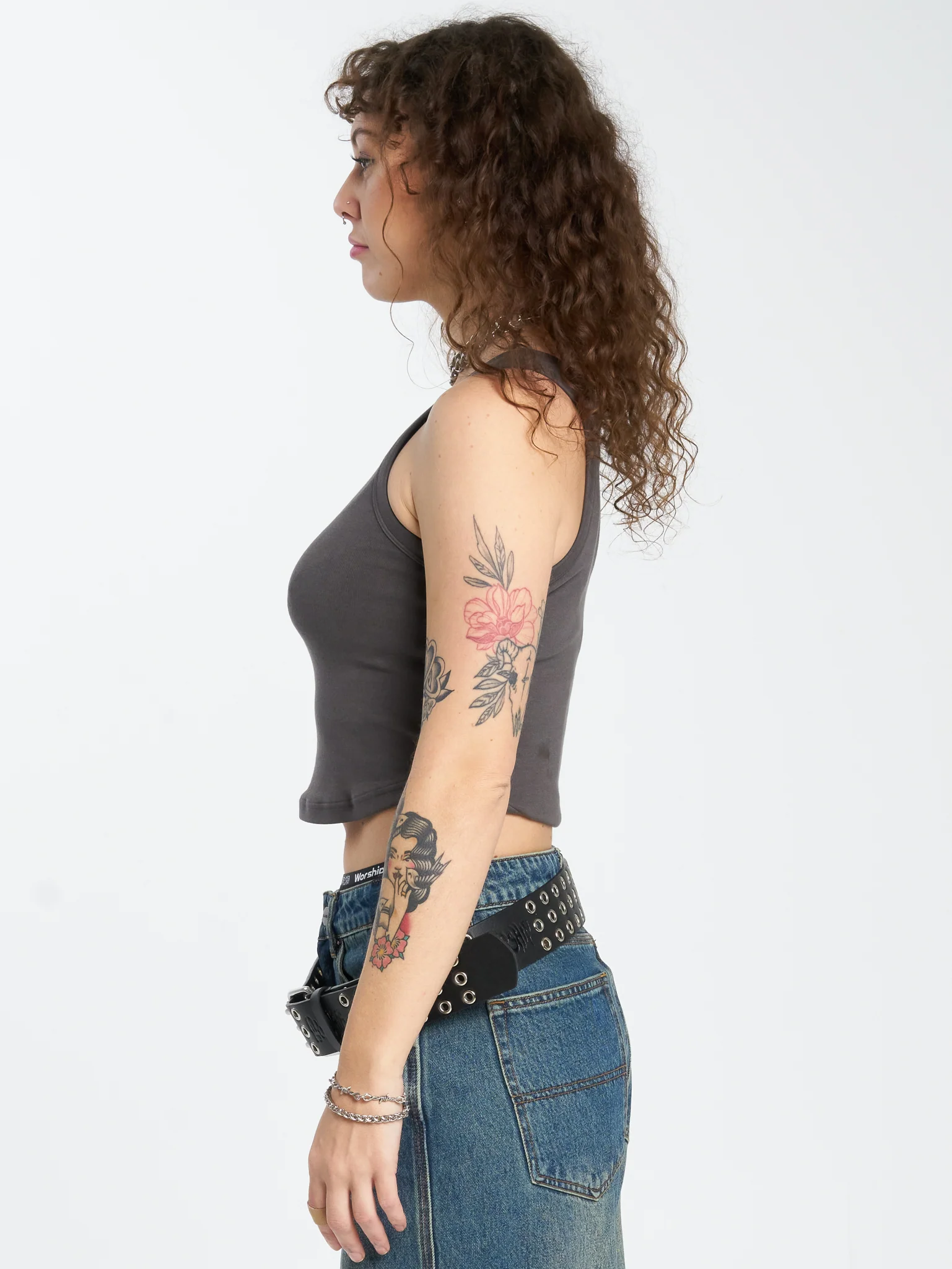 Swan Lake Curve Tank - Worn Black - Image 3