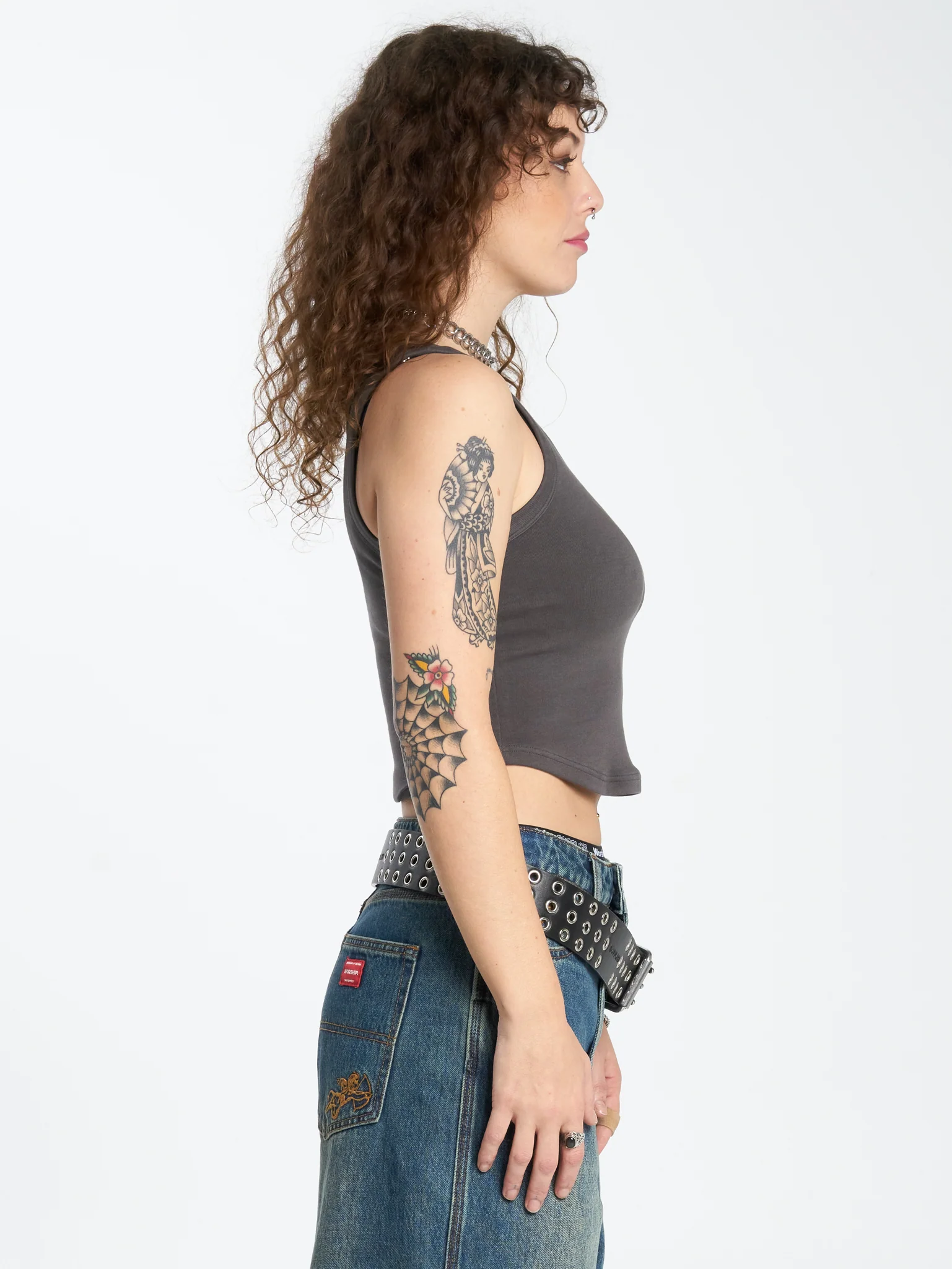Swan Lake Curve Tank - Worn Black - Image 4