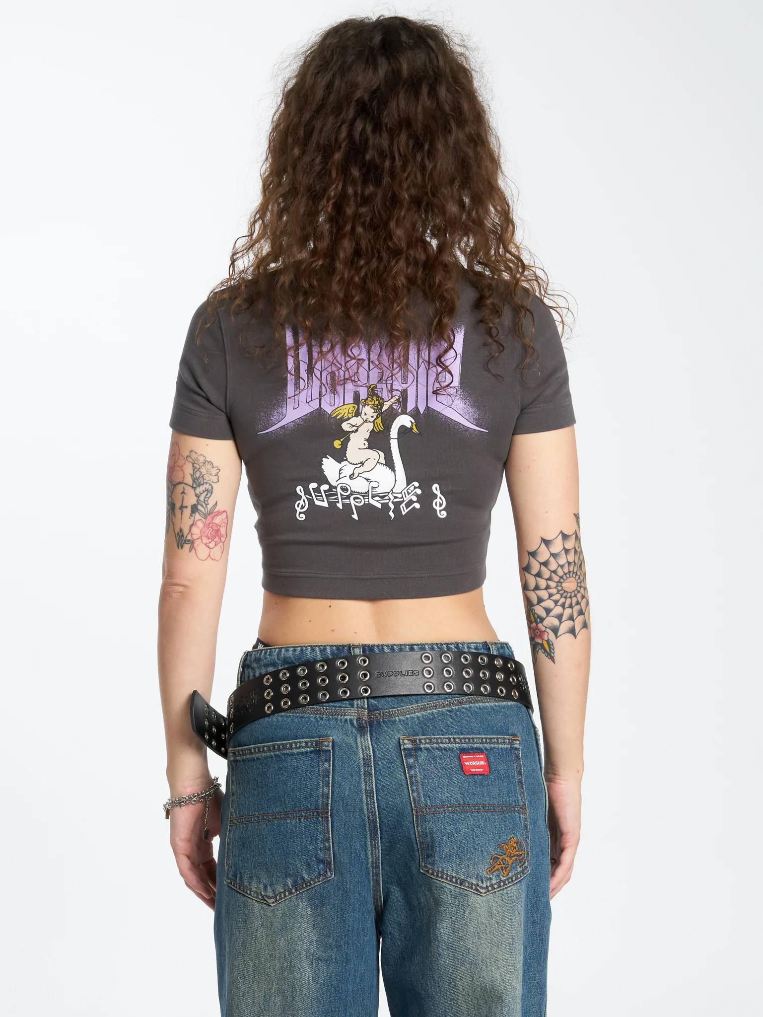 Swan Lake Micro Tee - Worn Black - Image 2