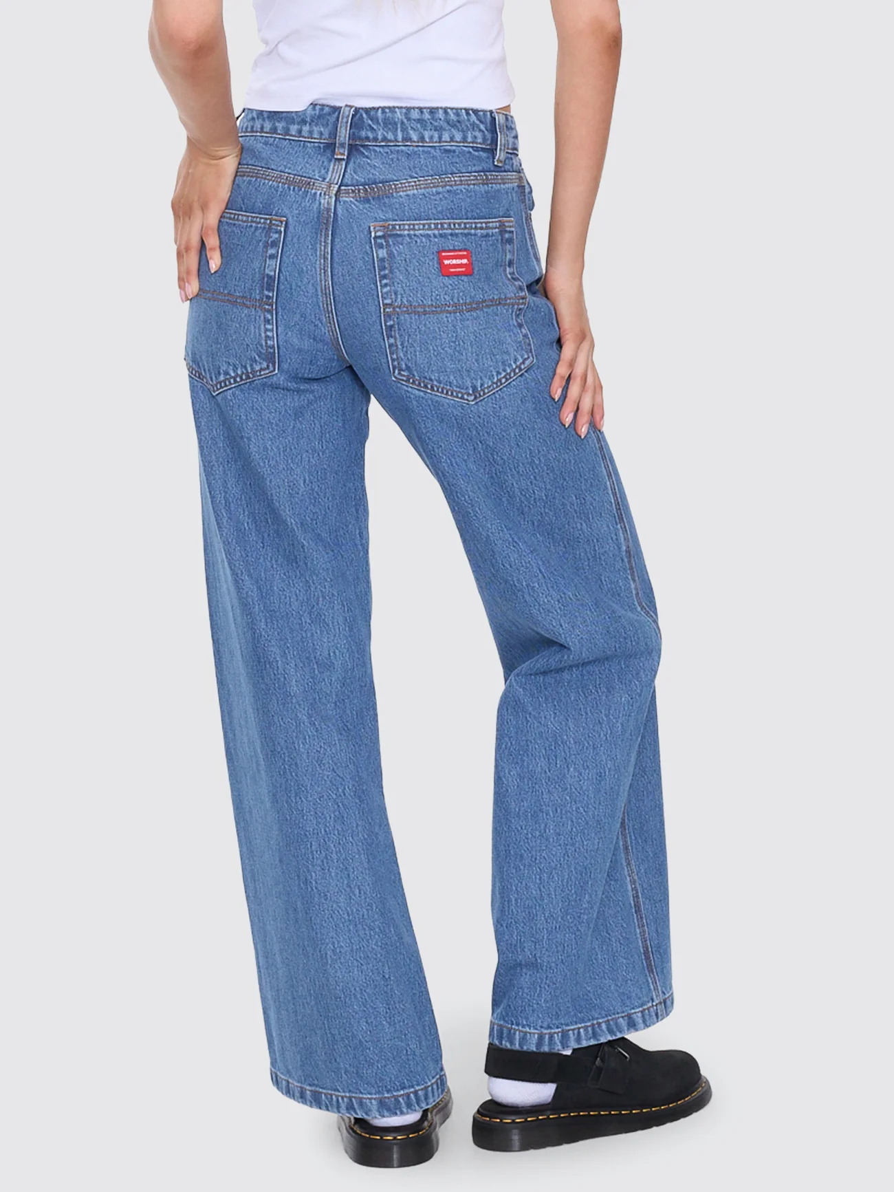 Sweeper Wide Leg Jean - Sky High Blue - Image 4