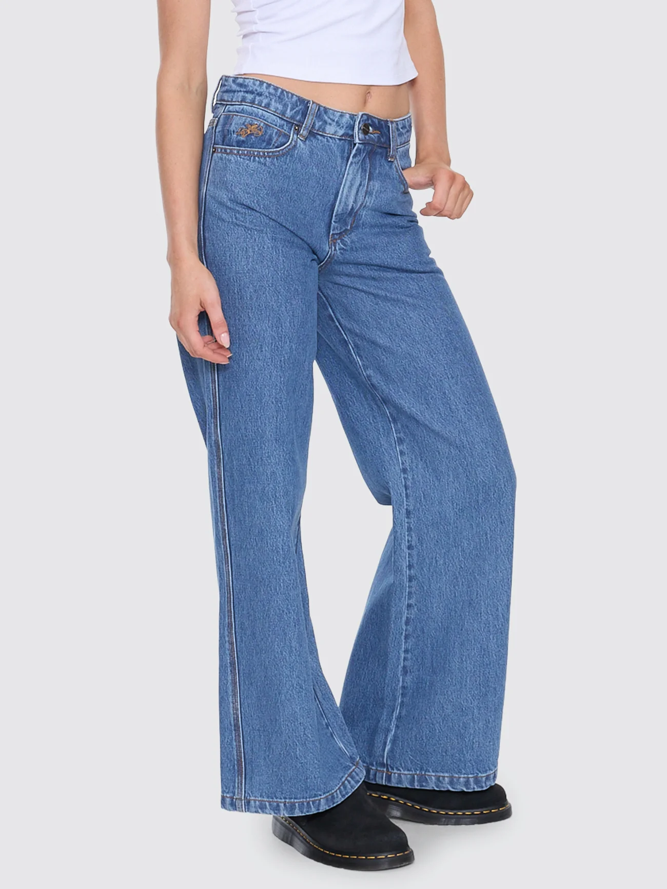 Sweeper Wide Leg Jean - Sky High Blue - Image 6