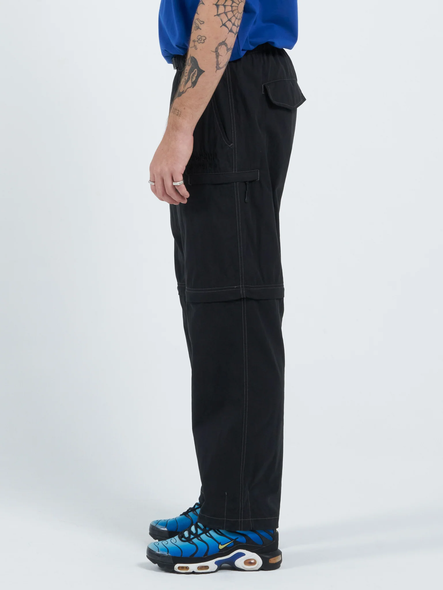 Symbolist Zip Off Nylon Cargo Pant - Washed Black - Image 3