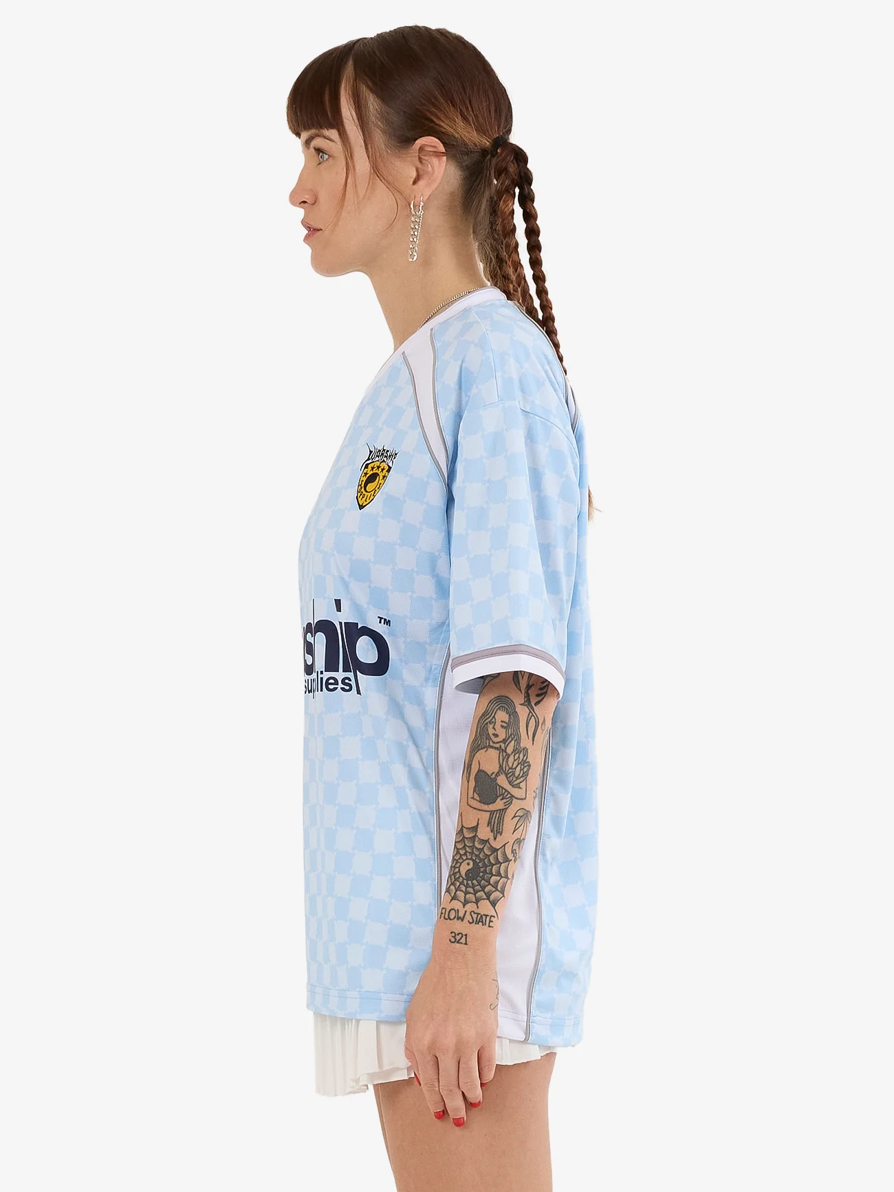 Take A Trip V Neck Football Jersey - Ice Melt - Image 3