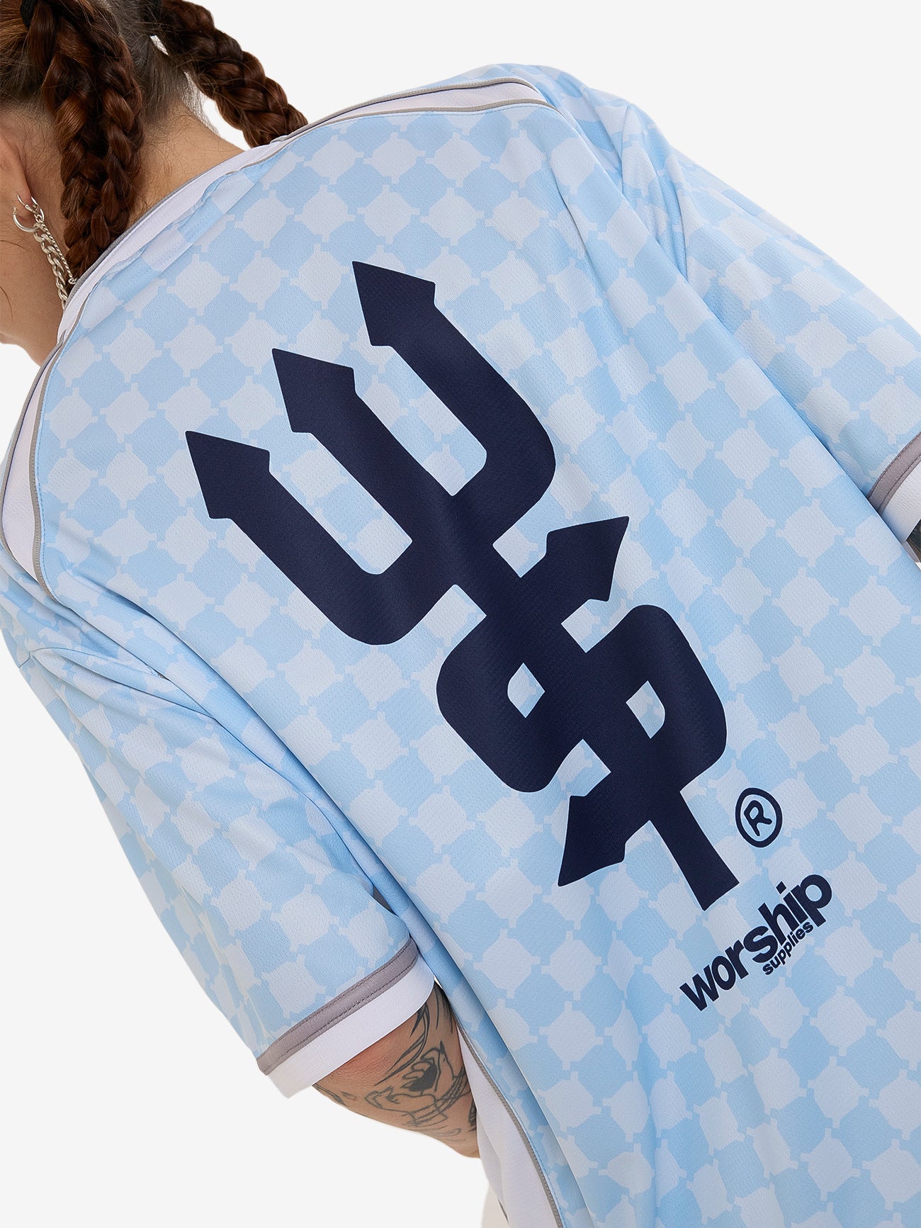 Take A Trip V Neck Football Jersey - Ice Melt - Image 8