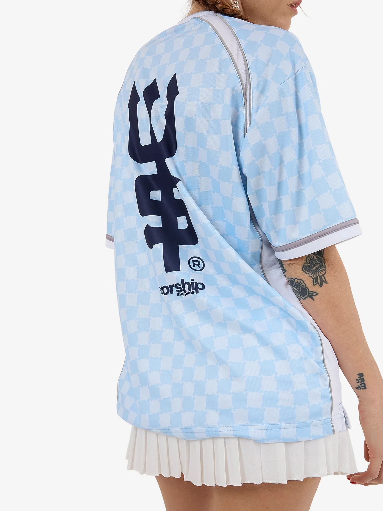 Take A Trip V Neck Football Jersey - Ice Melt - Image 9