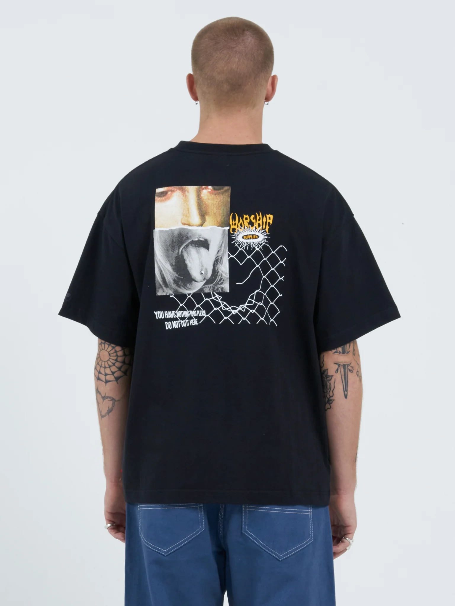 Tasty Rainbow Over Size Tee - Black - Image 2
