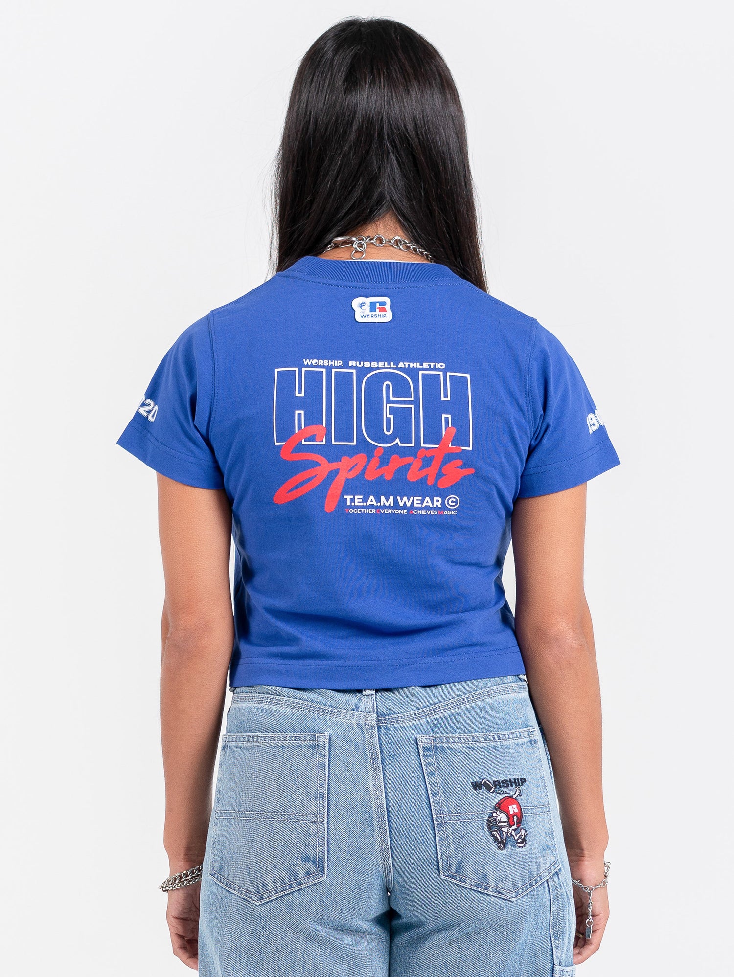 Team Spirit Boy Tee - Levitation Blue Vintage Washed - Image 2