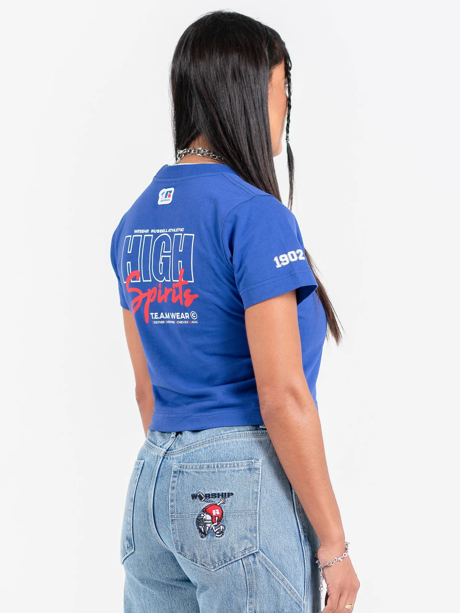 Team Spirit Boy Tee - Levitation Blue Vintage Washed - Image 6