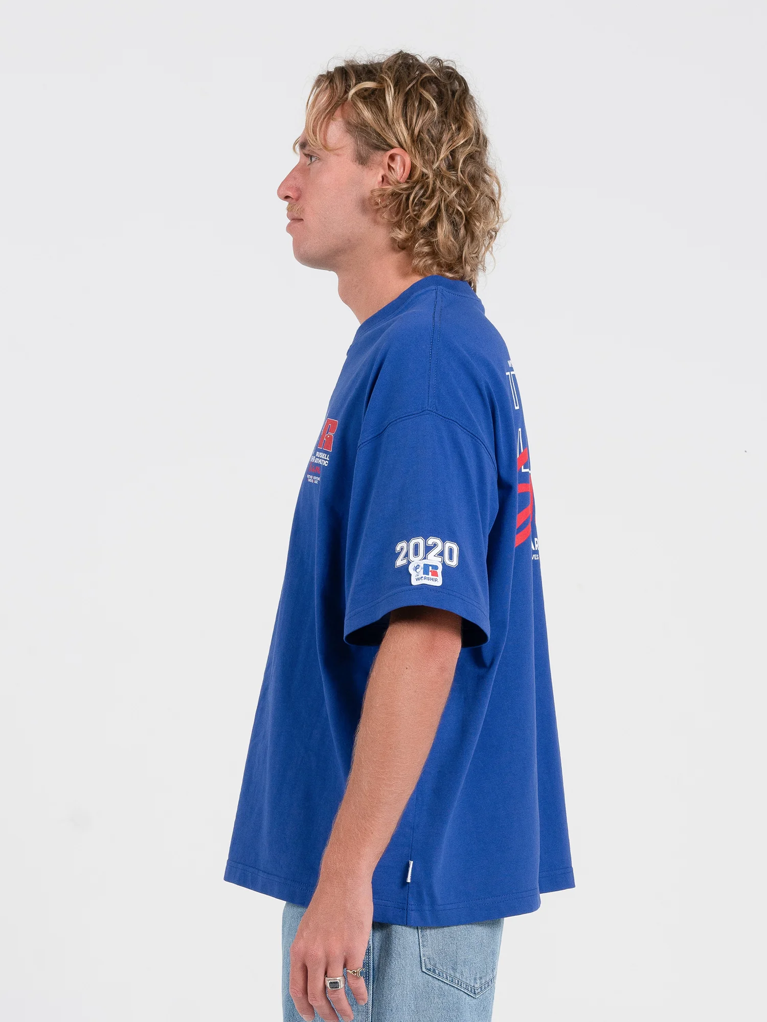 Team Spirit Os Tee - Levitation Blue Vintage Washed - Image 4