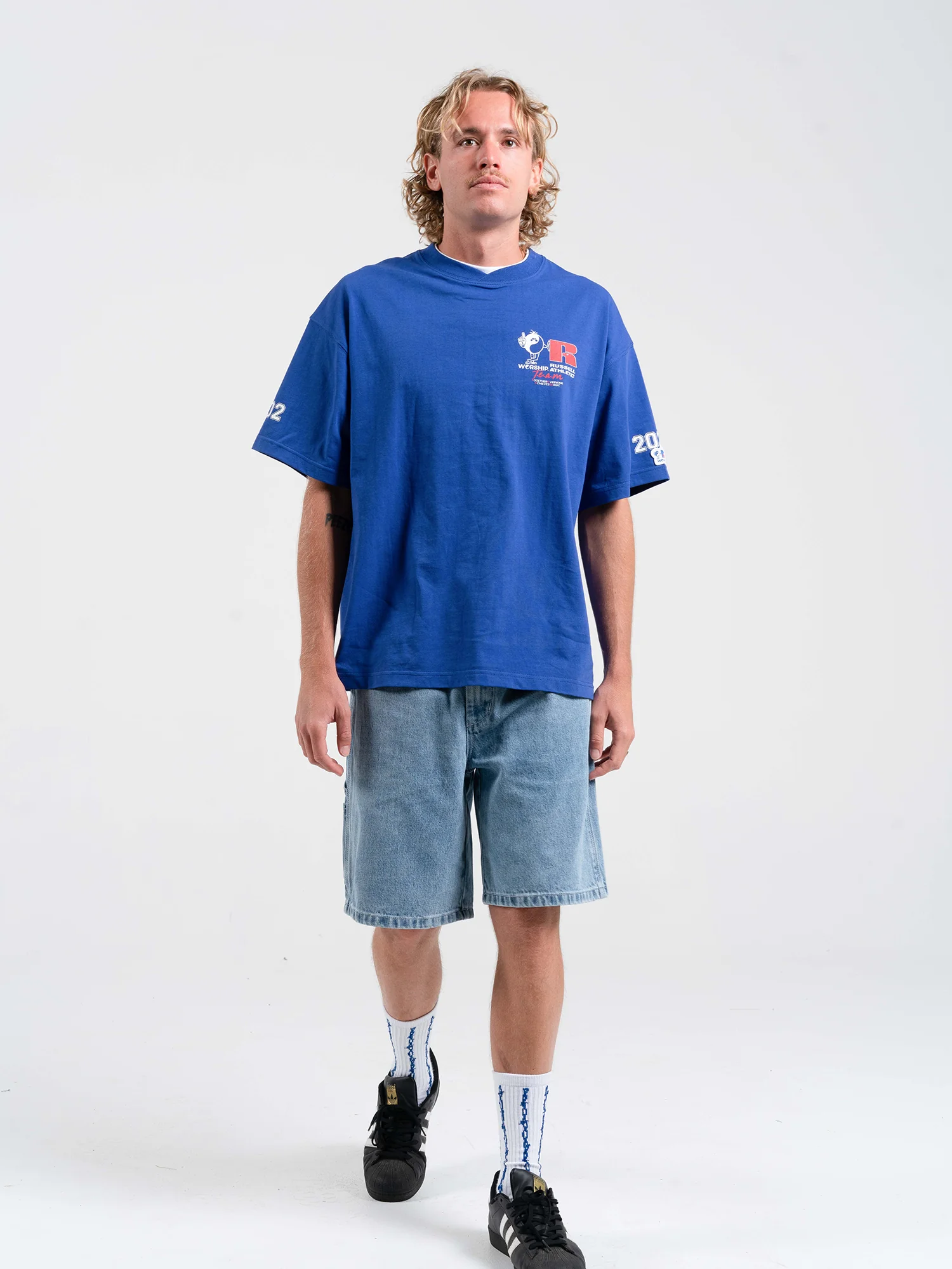 Team Spirit Os Tee - Levitation Blue Vintage Washed - Image 9