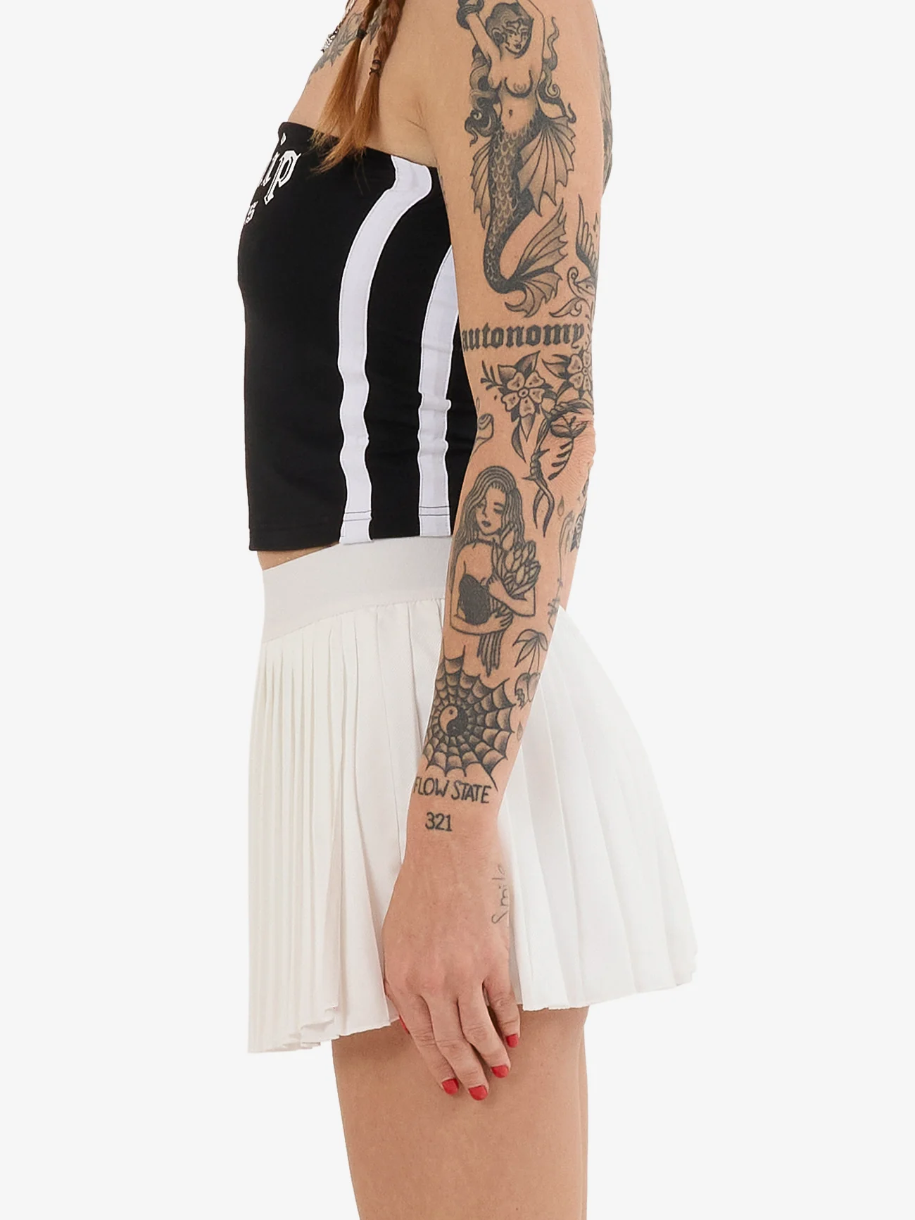 Tease Pleated Skort - White - Image 3