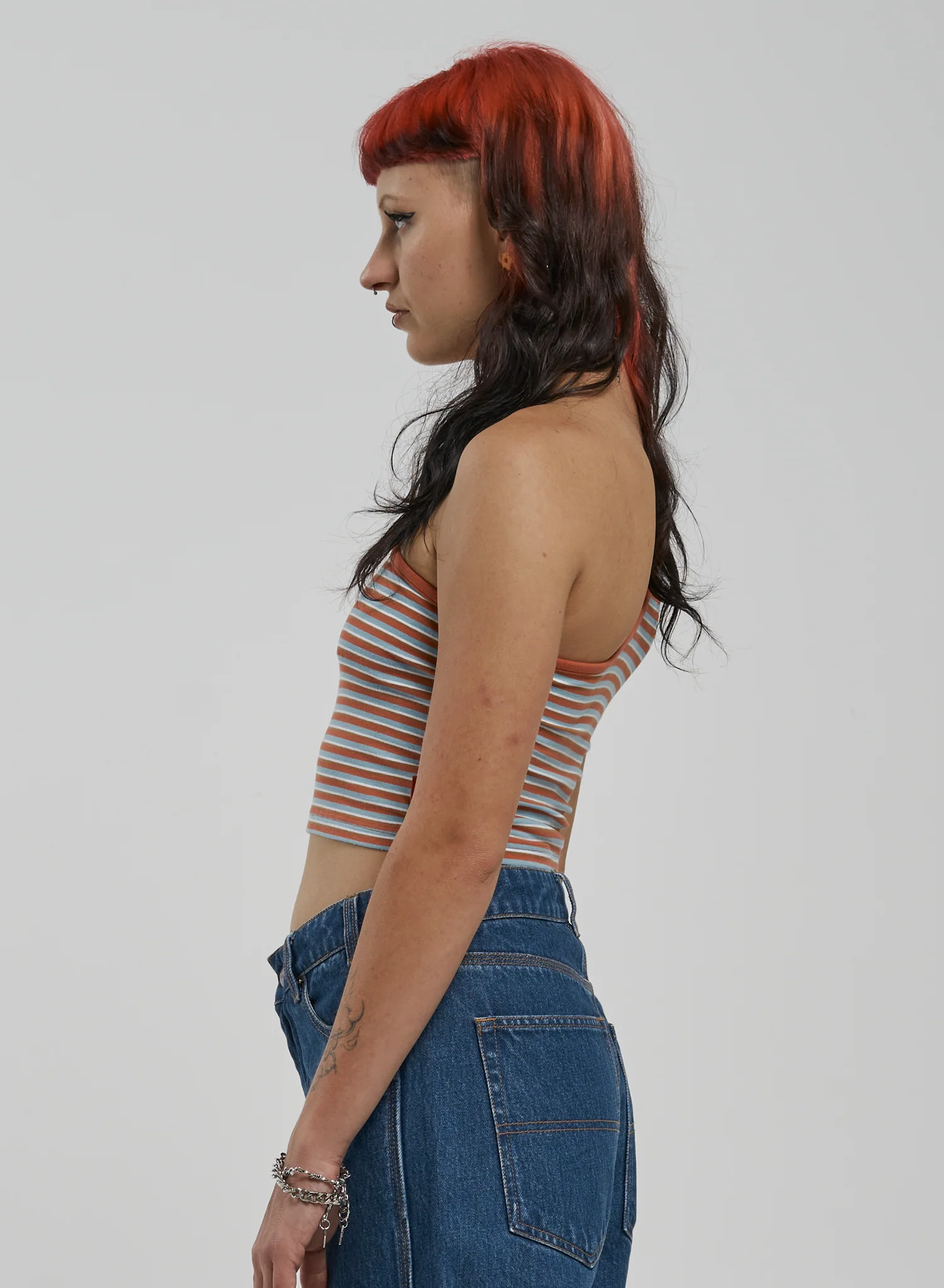Teenage Dirtbag One Shoulder Top - Agent Orange - Image 4