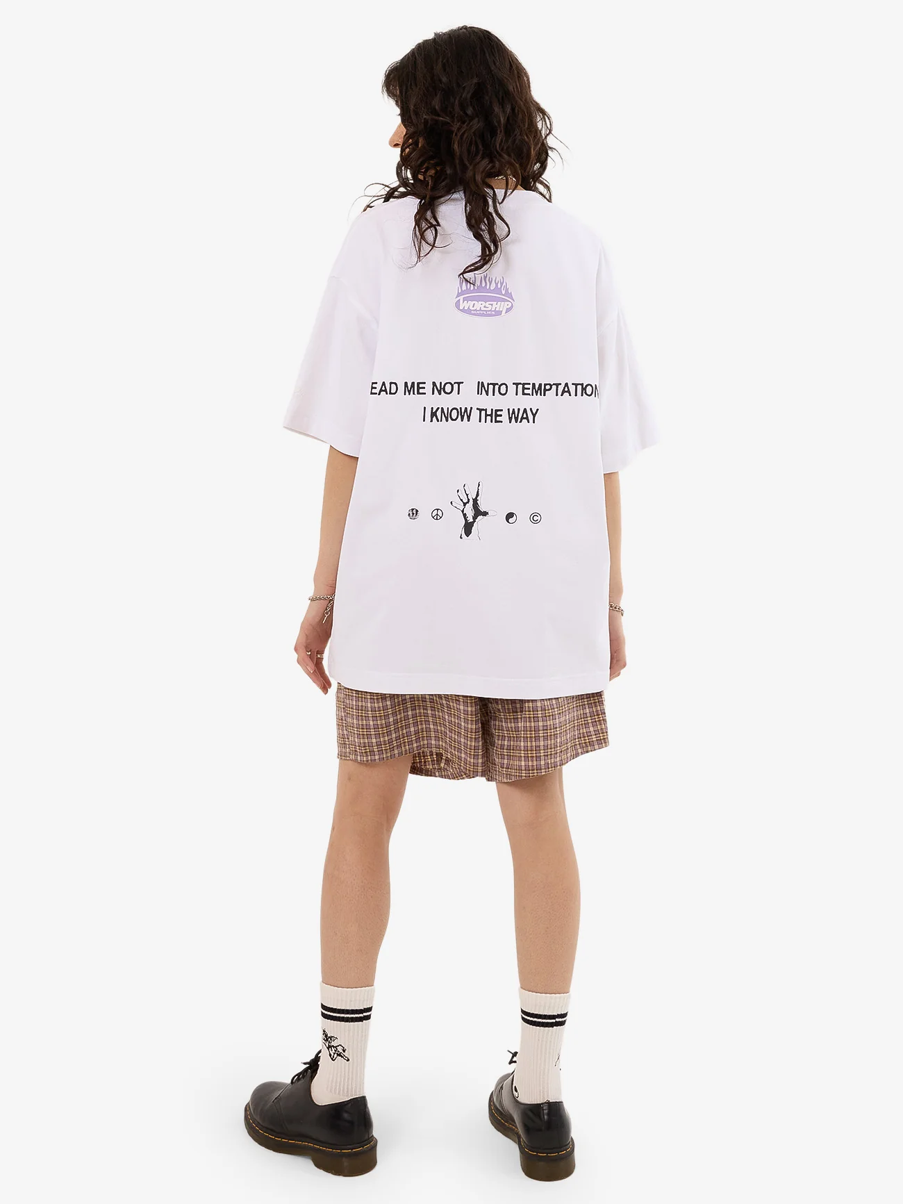 Temptation Oversize Fit Tee - White - Image 6
