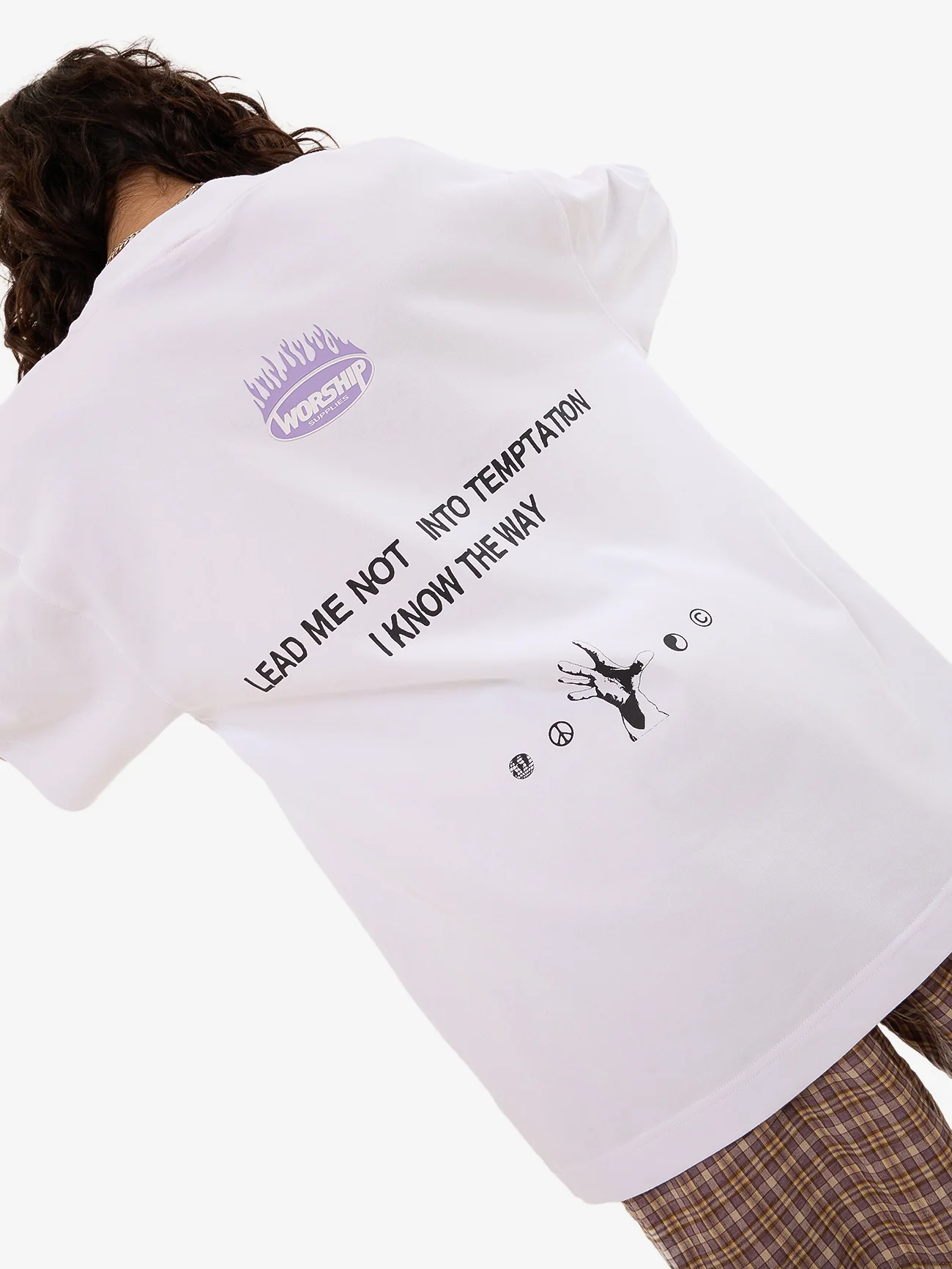 Temptation Oversize Fit Tee - White - Image 7