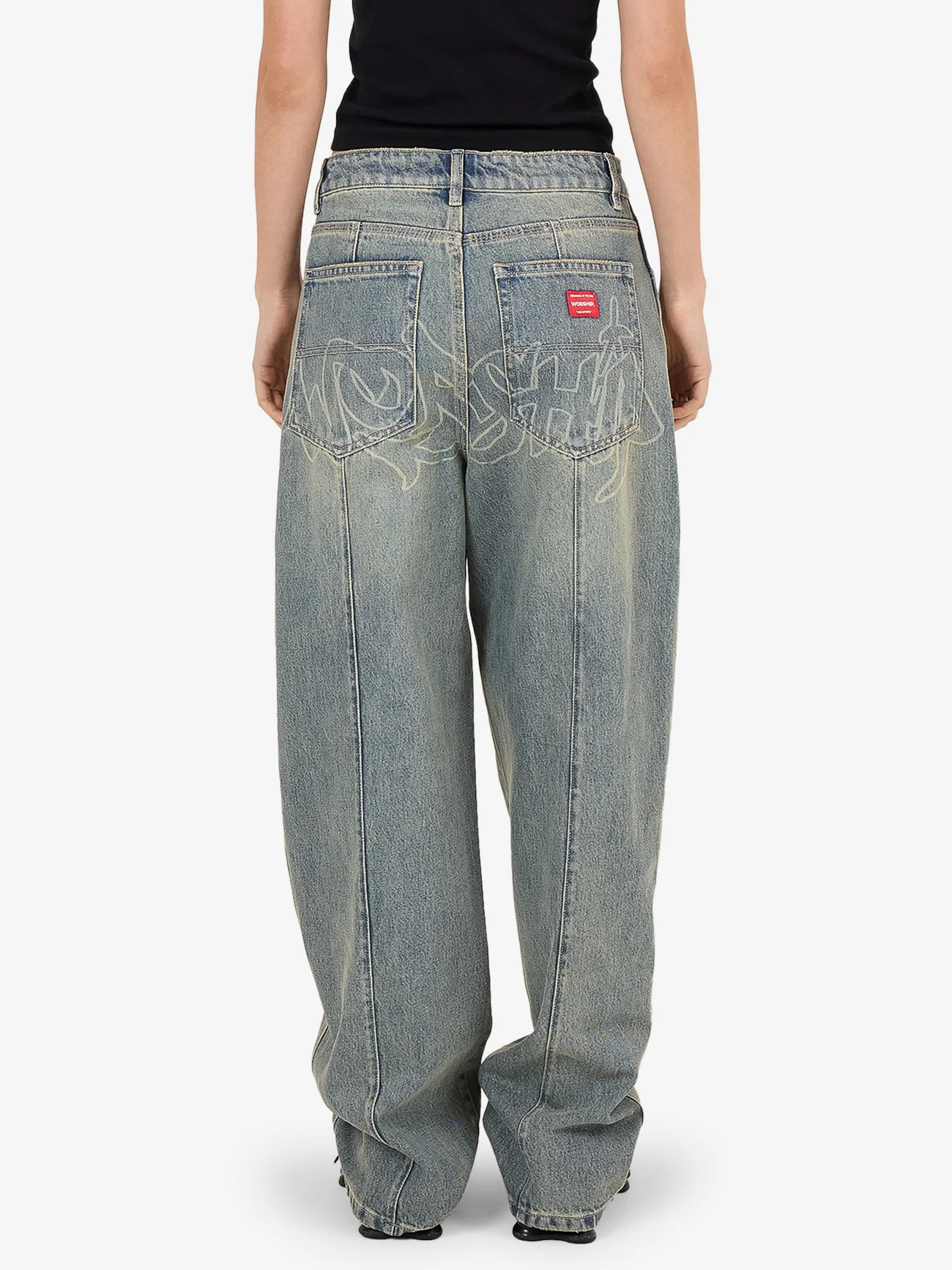 Throws Big Baggy Jean - Garbage Grime Blue - Image 4