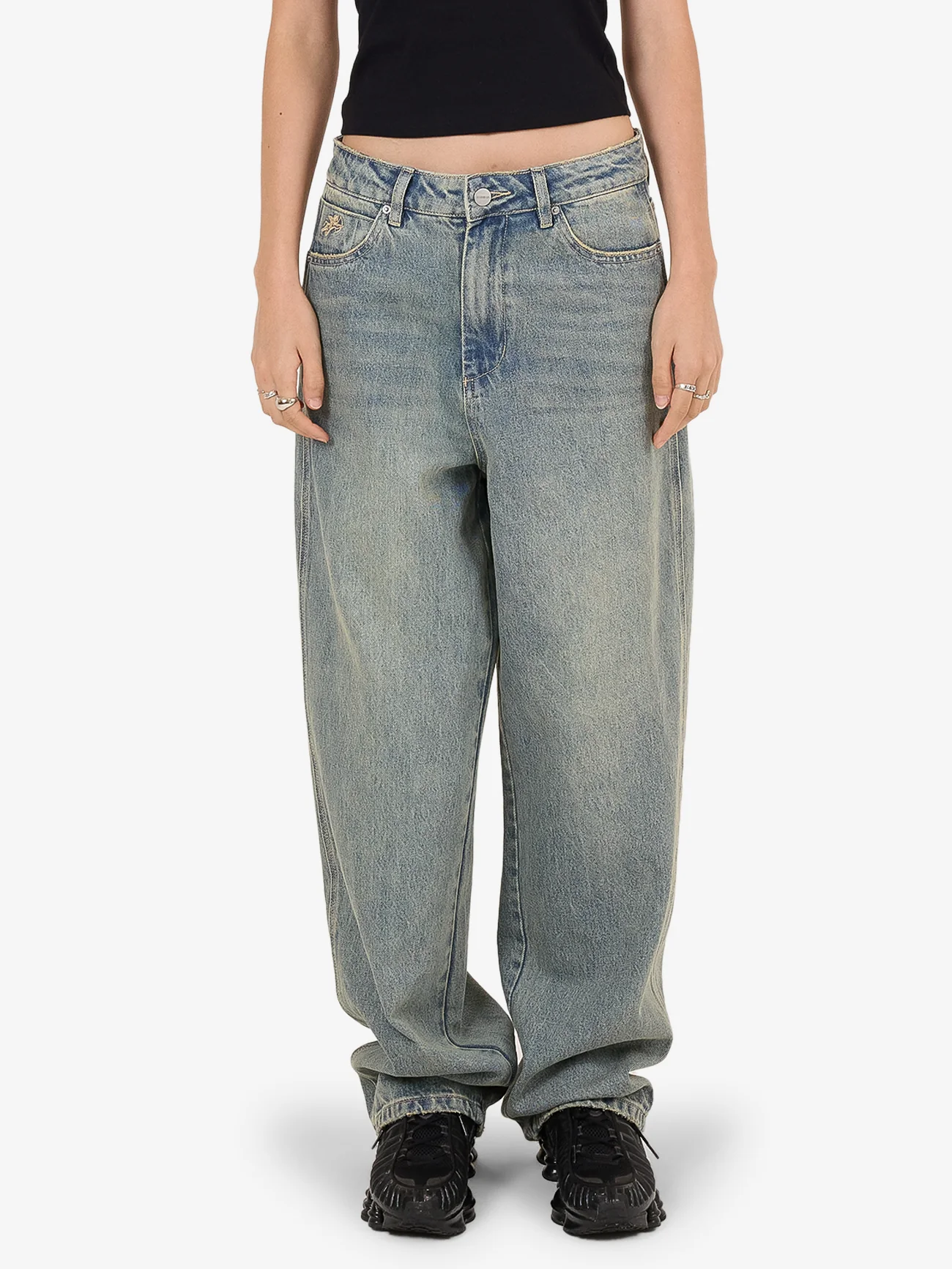 Throws Big Baggy Jean - Garbage Grime Blue - Image 6
