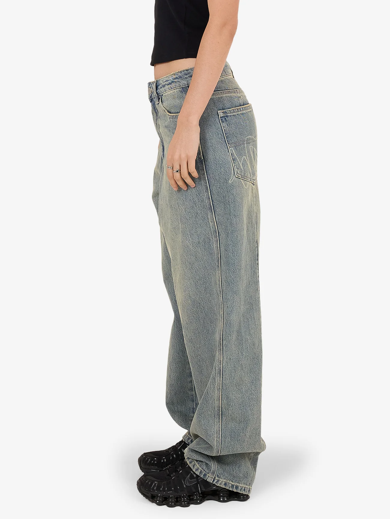 Throws Big Baggy Jean - Garbage Grime Blue - Image 7