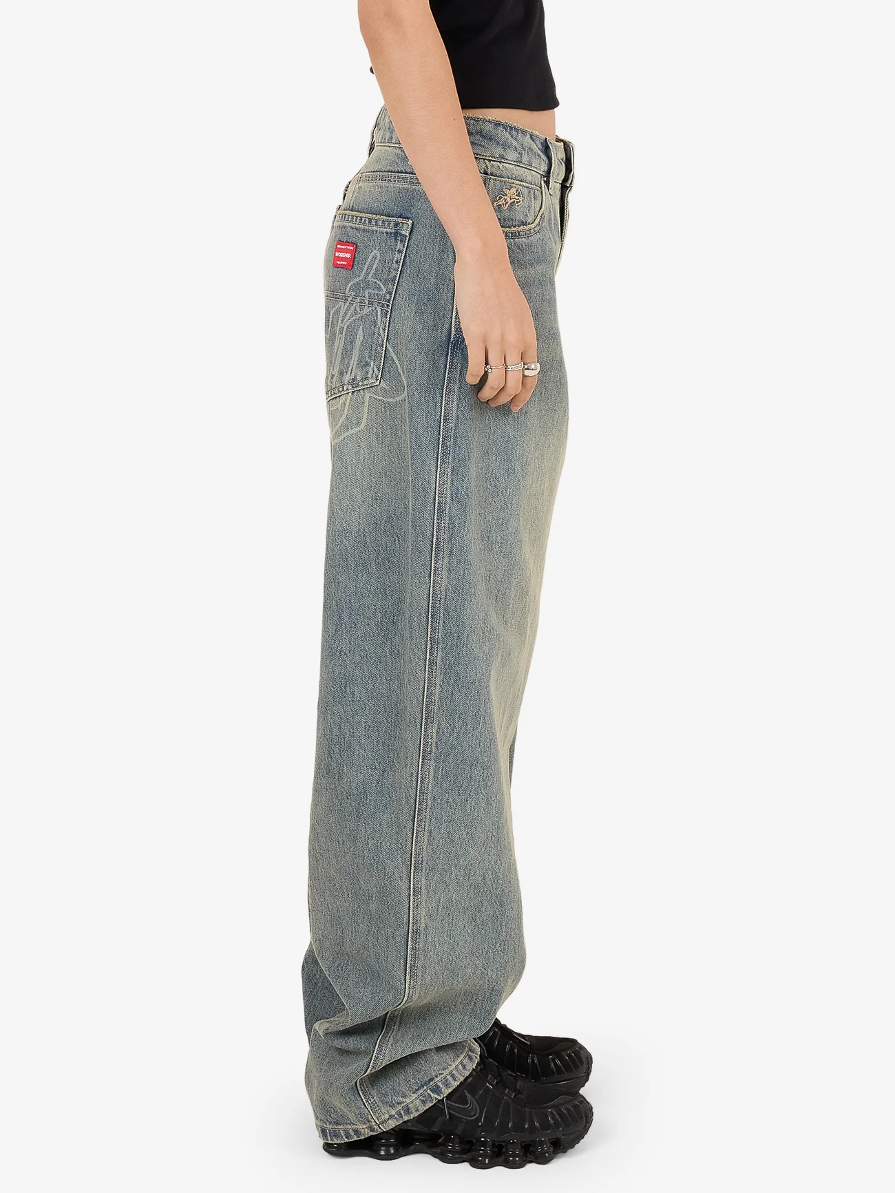 Throws Big Baggy Jean - Garbage Grime Blue - Image 9