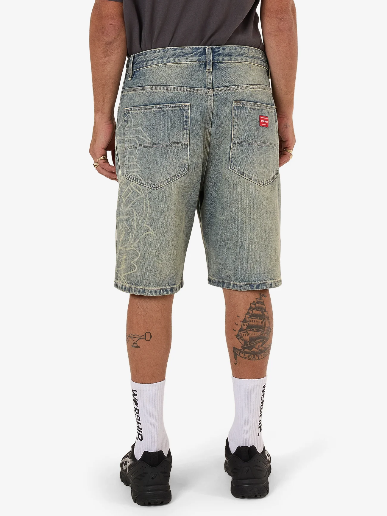 Throws Big Dawg Jean Short - Garage Grime Blue - Image 3