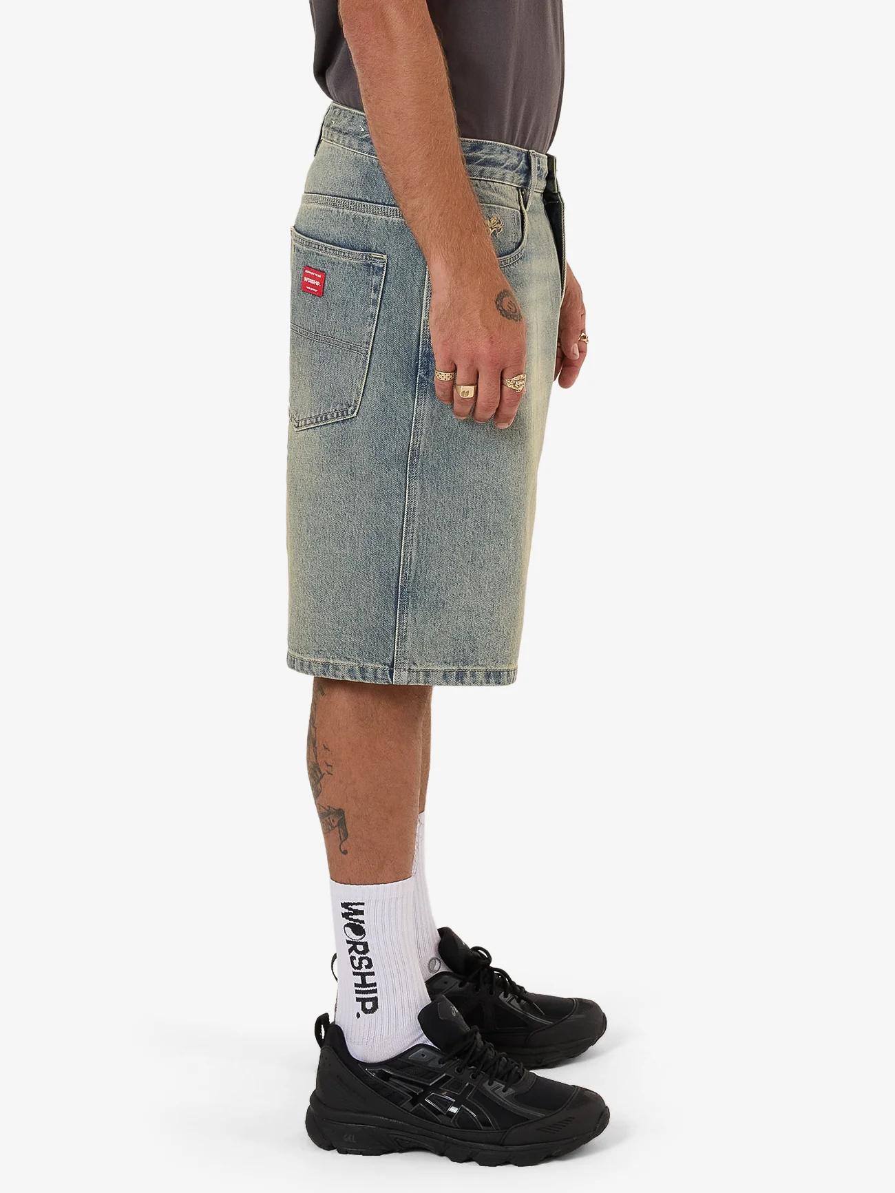 Throws Big Dawg Jean Short - Garage Grime Blue - Image 8