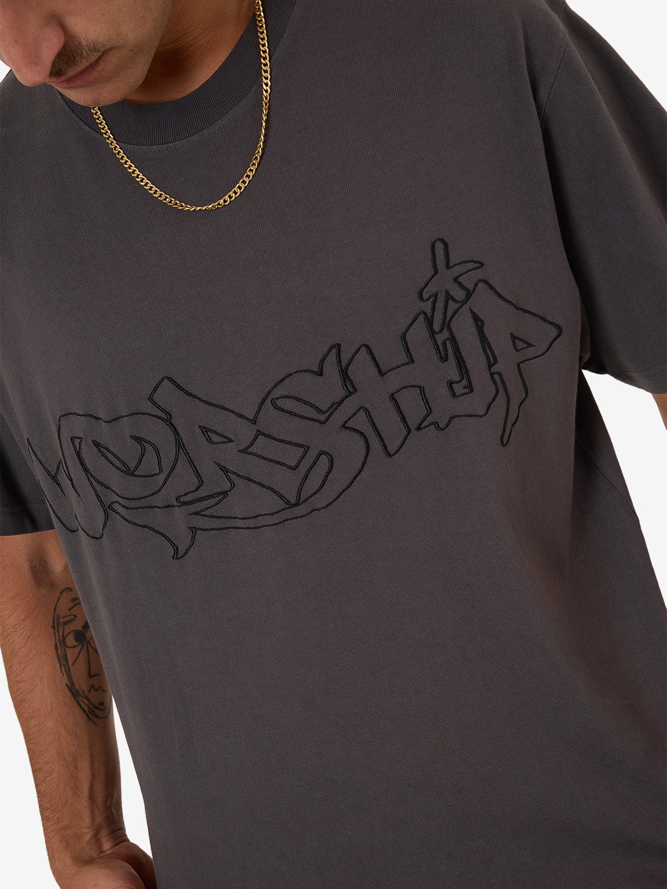 Throws Tee - Worn Black - Image 2