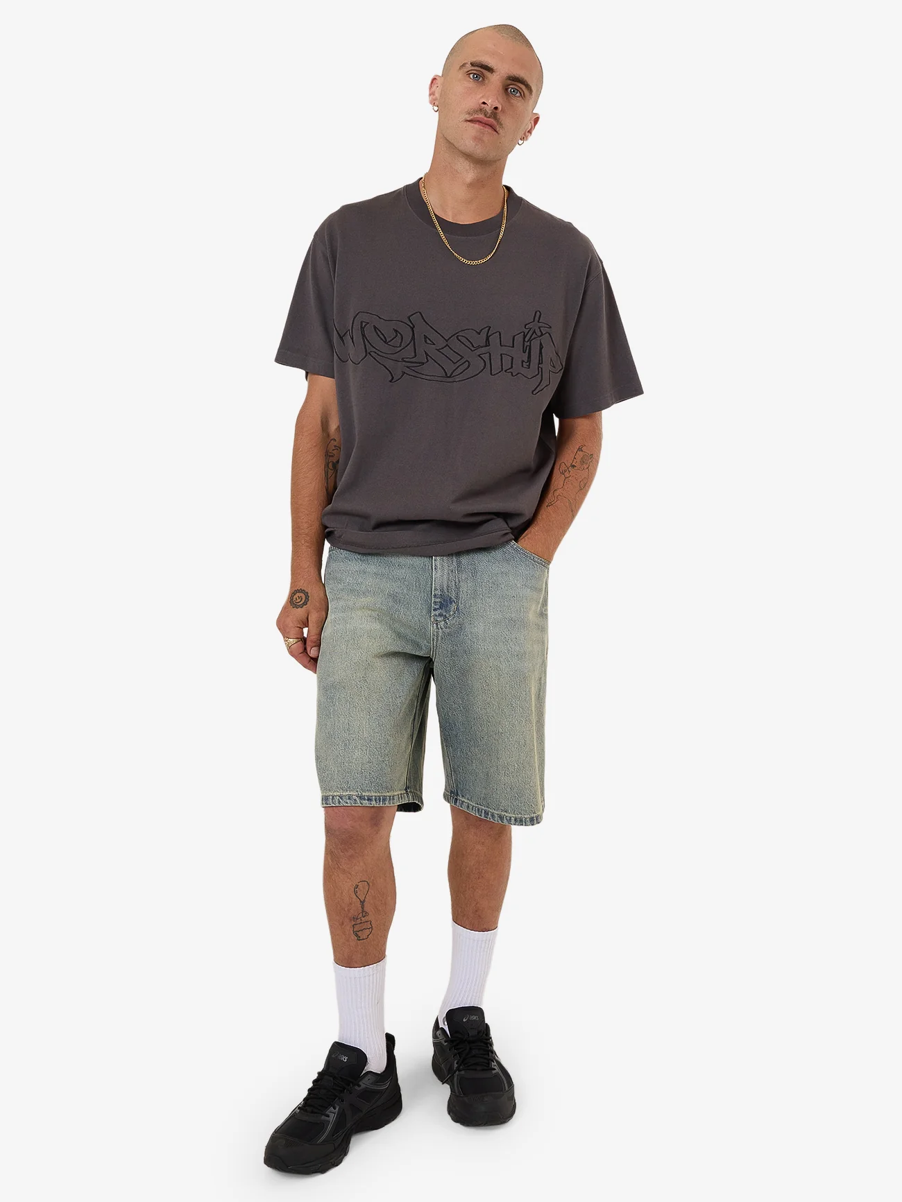 Throws Tee - Worn Black - Image 3