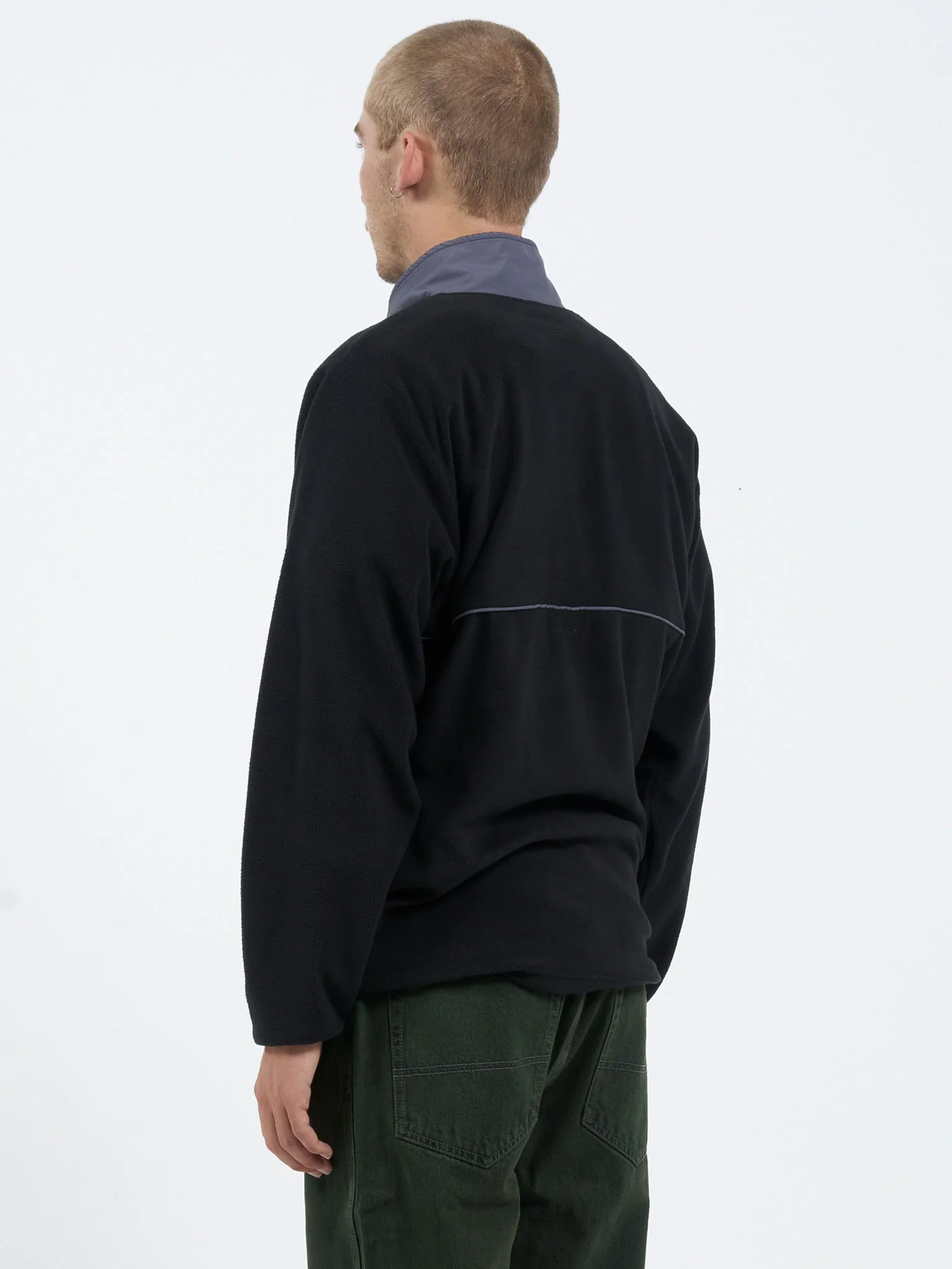 Thunderstruck Quarter Zip Polar Fleece - Black - Image 4