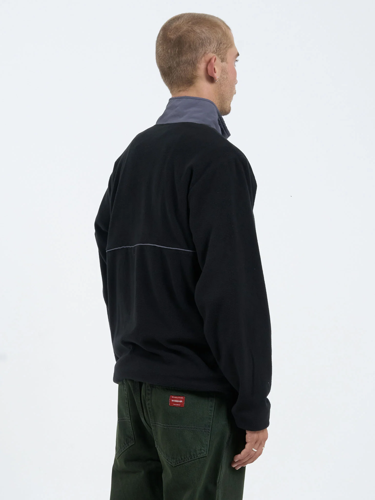 Thunderstruck Quarter Zip Polar Fleece - Black - Image 6