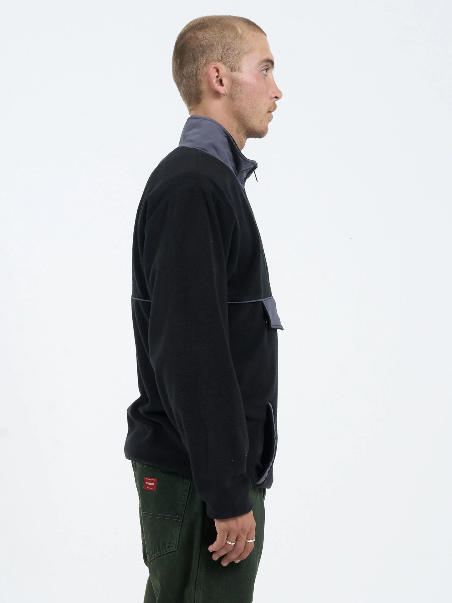 Thunderstruck Quarter Zip Polar Fleece - Black - Image 7