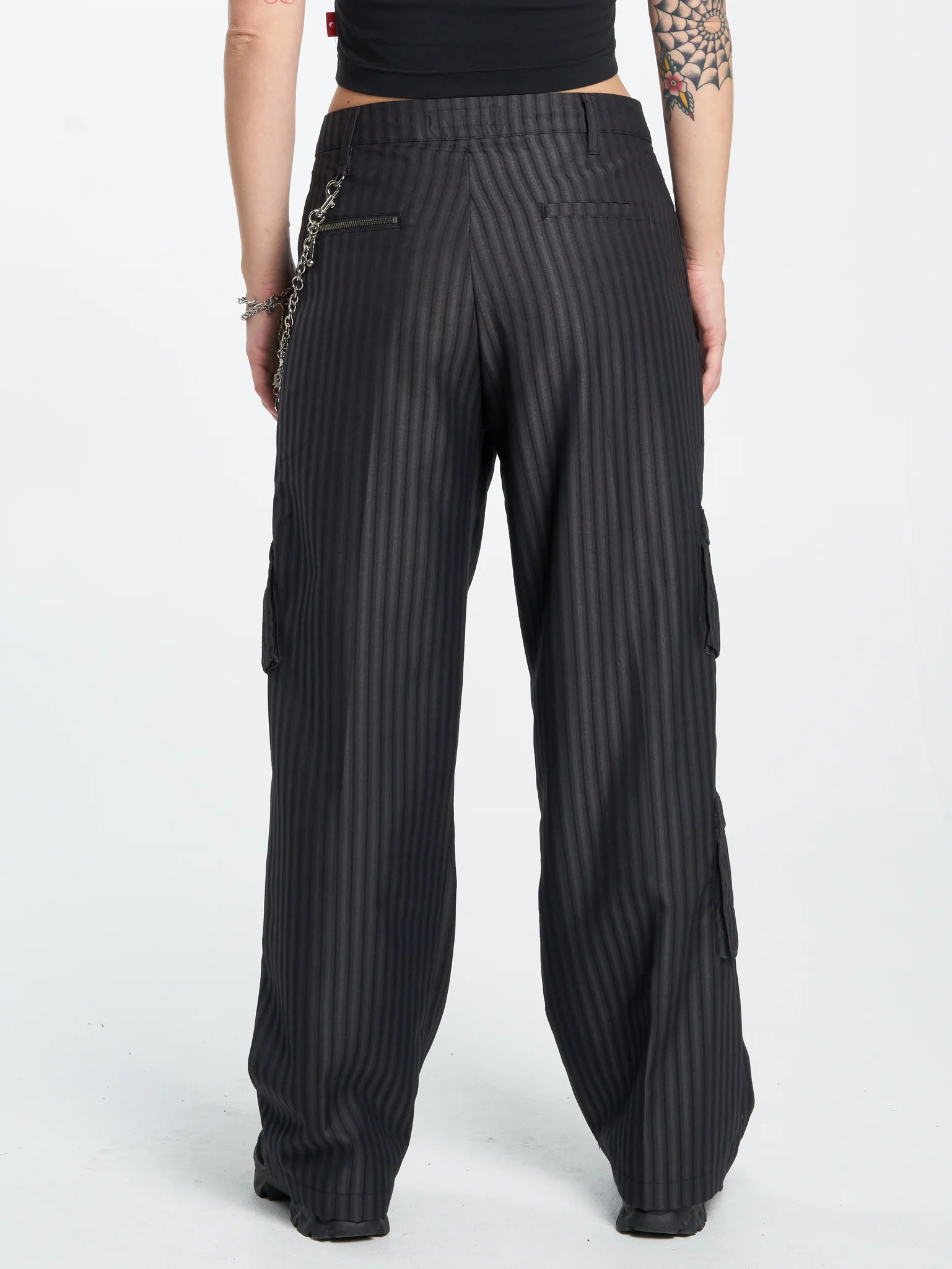 Tick Tock Cargo Suit Pant - Charcoal - Image 2