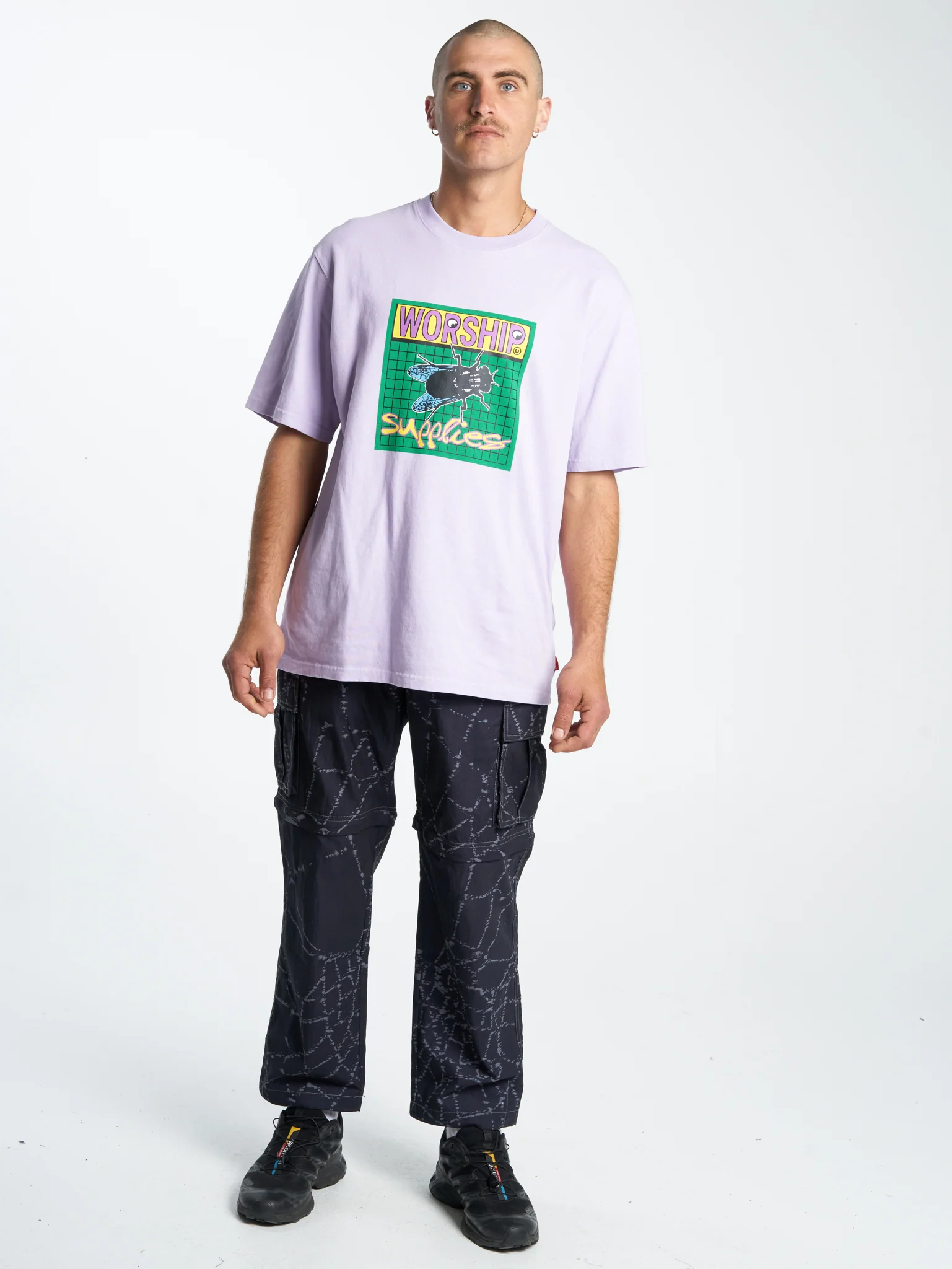 Time Flys  Zip Off Nylon Cargo Pant - Washed Black - Image 4