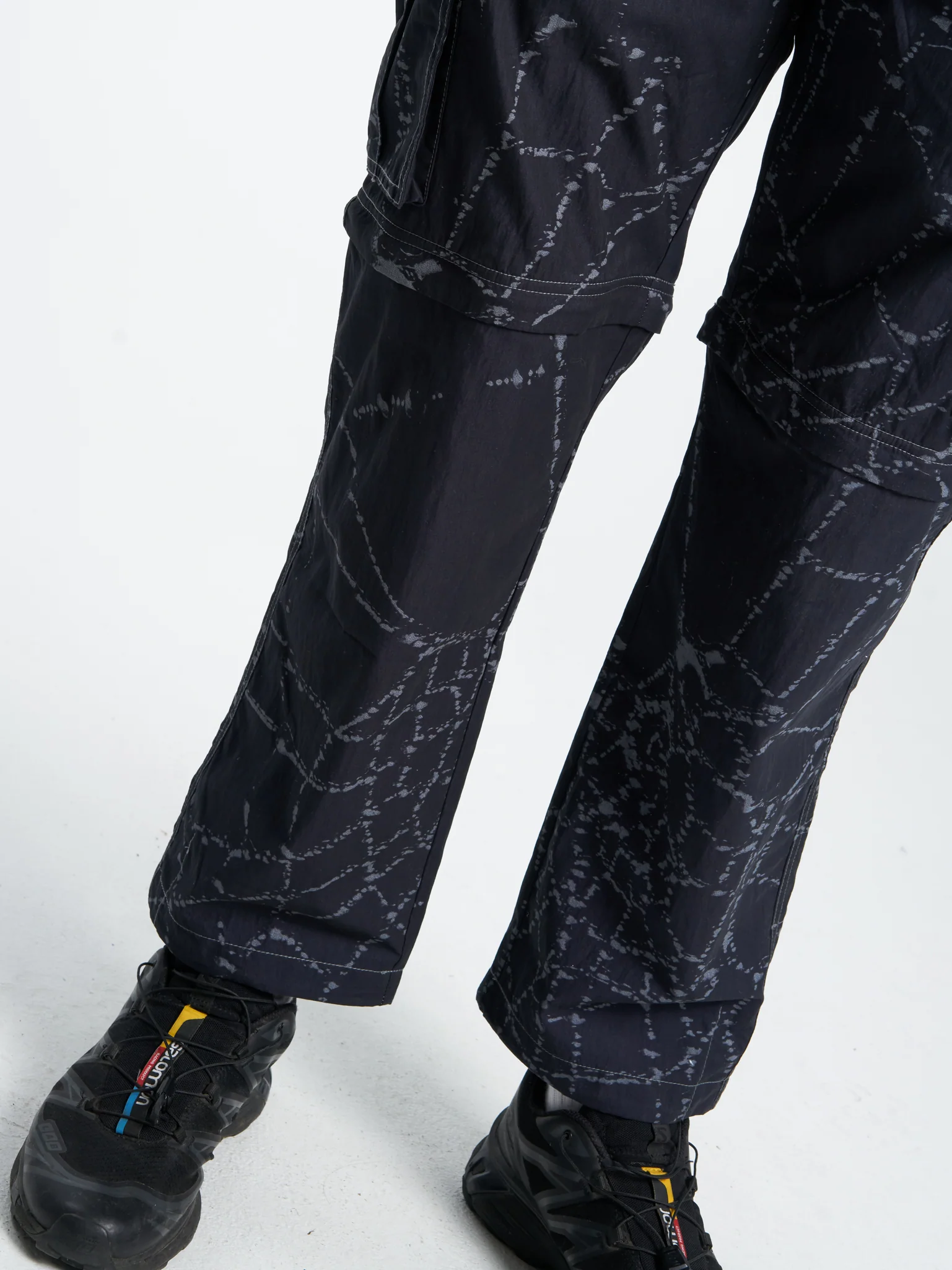 Time Flys  Zip Off Nylon Cargo Pant - Washed Black - Image 5