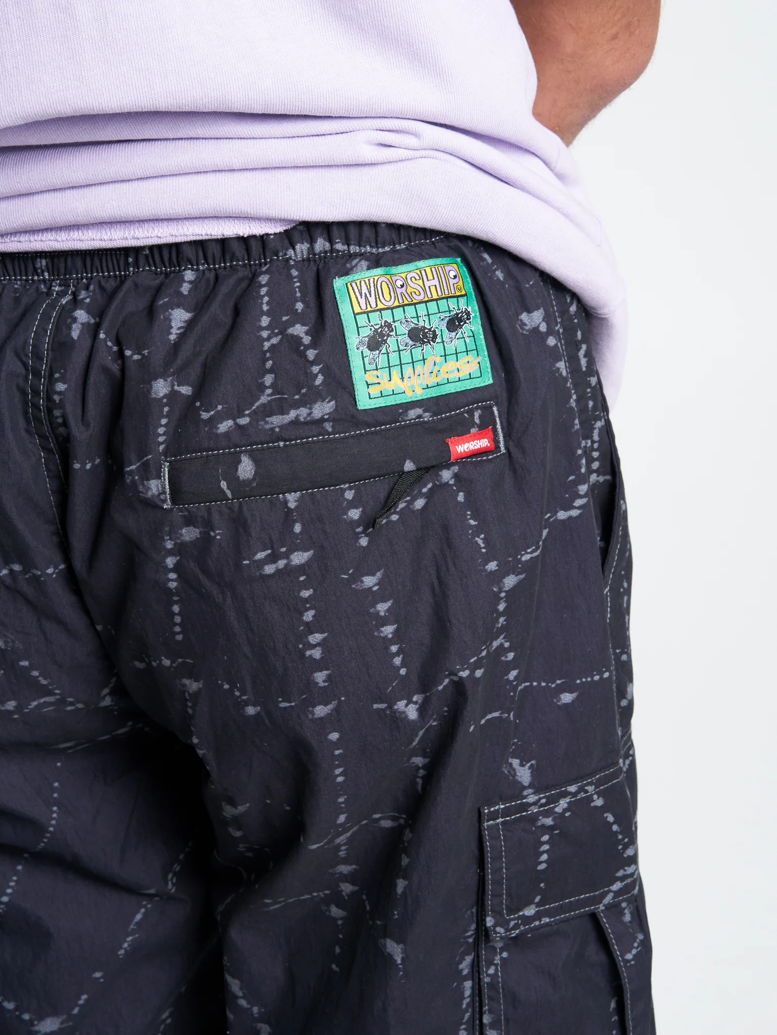Time Flys  Zip Off Nylon Cargo Pant - Washed Black - Image 7