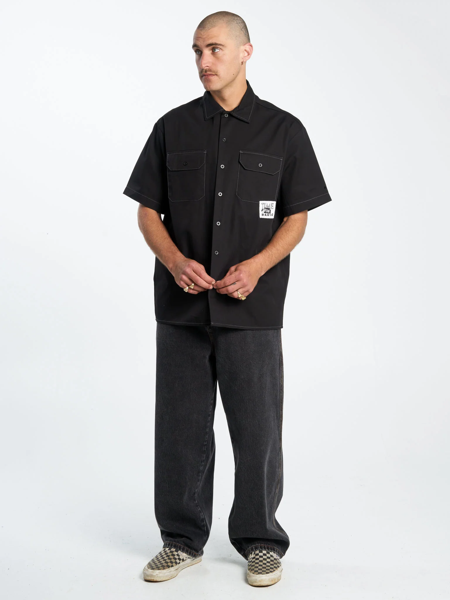 Time for Magic Work Shirt - Black - Image 5