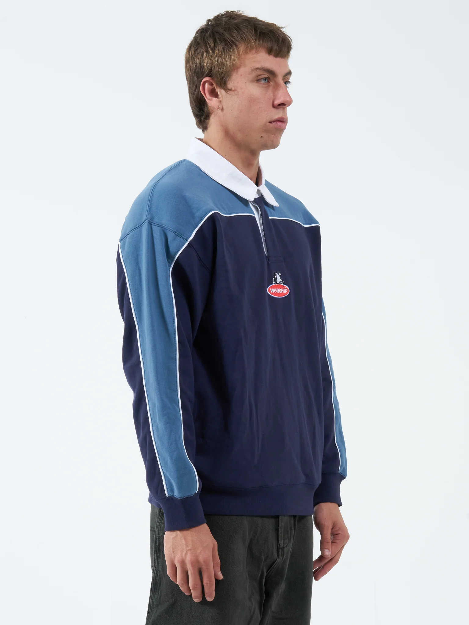 Tommy Gun Rugby Crew Fleece - Peacoat Blue - Image 8