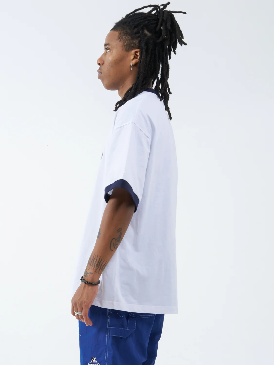 Tommy Two Box Fit Oversize Ringer Tee - White - Image 3
