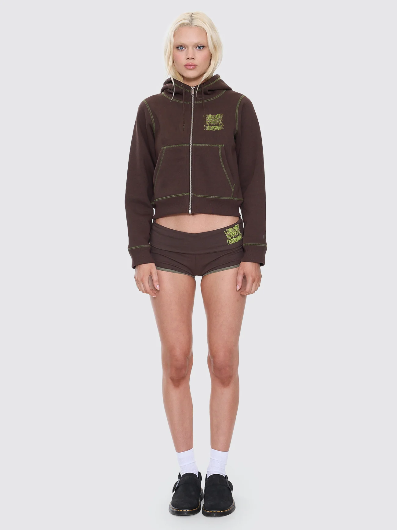Trouble Zip Fleece Jacket - Ganache - Image 5