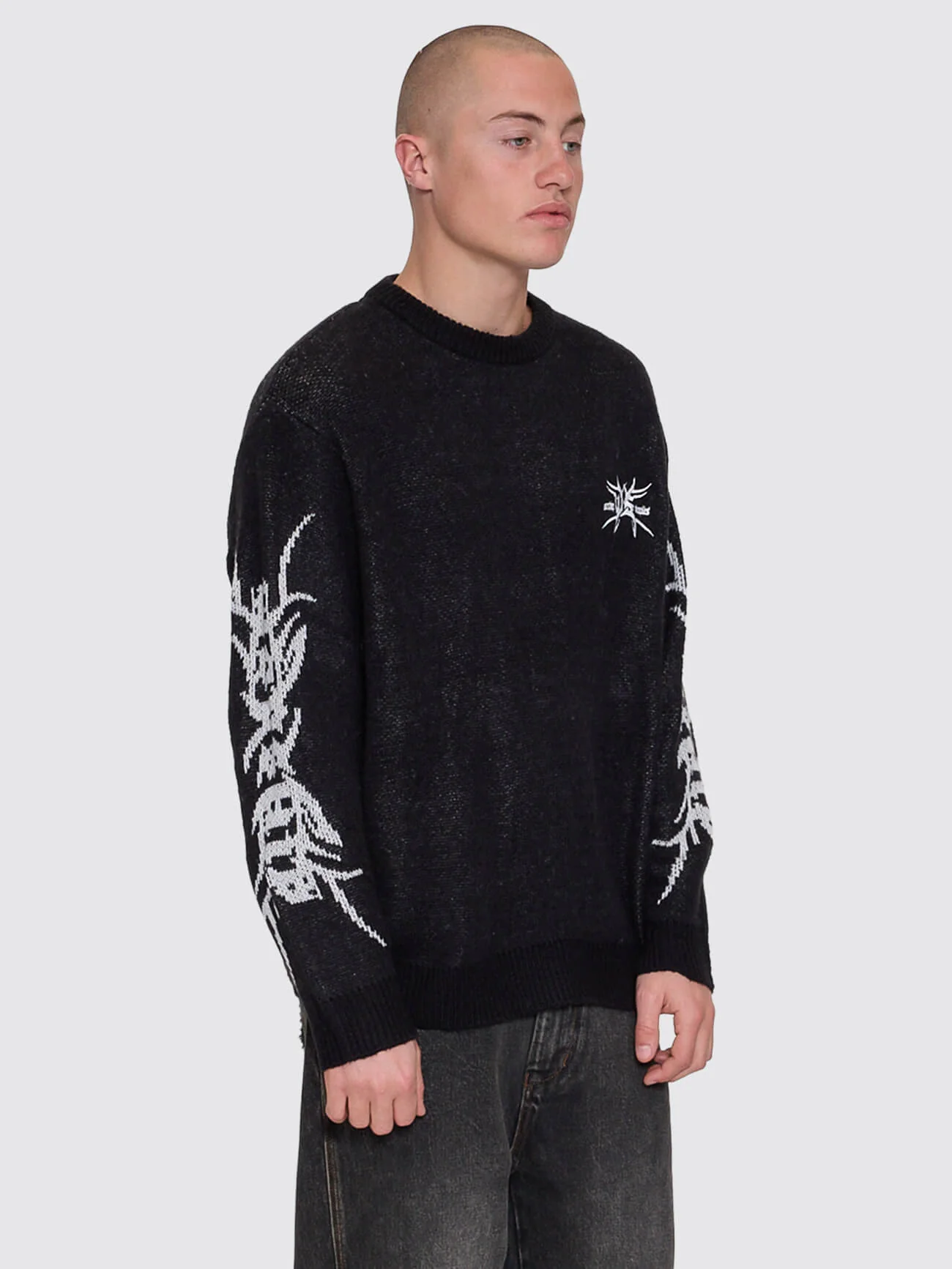 Trudge Knit Crew - Black - Image 5