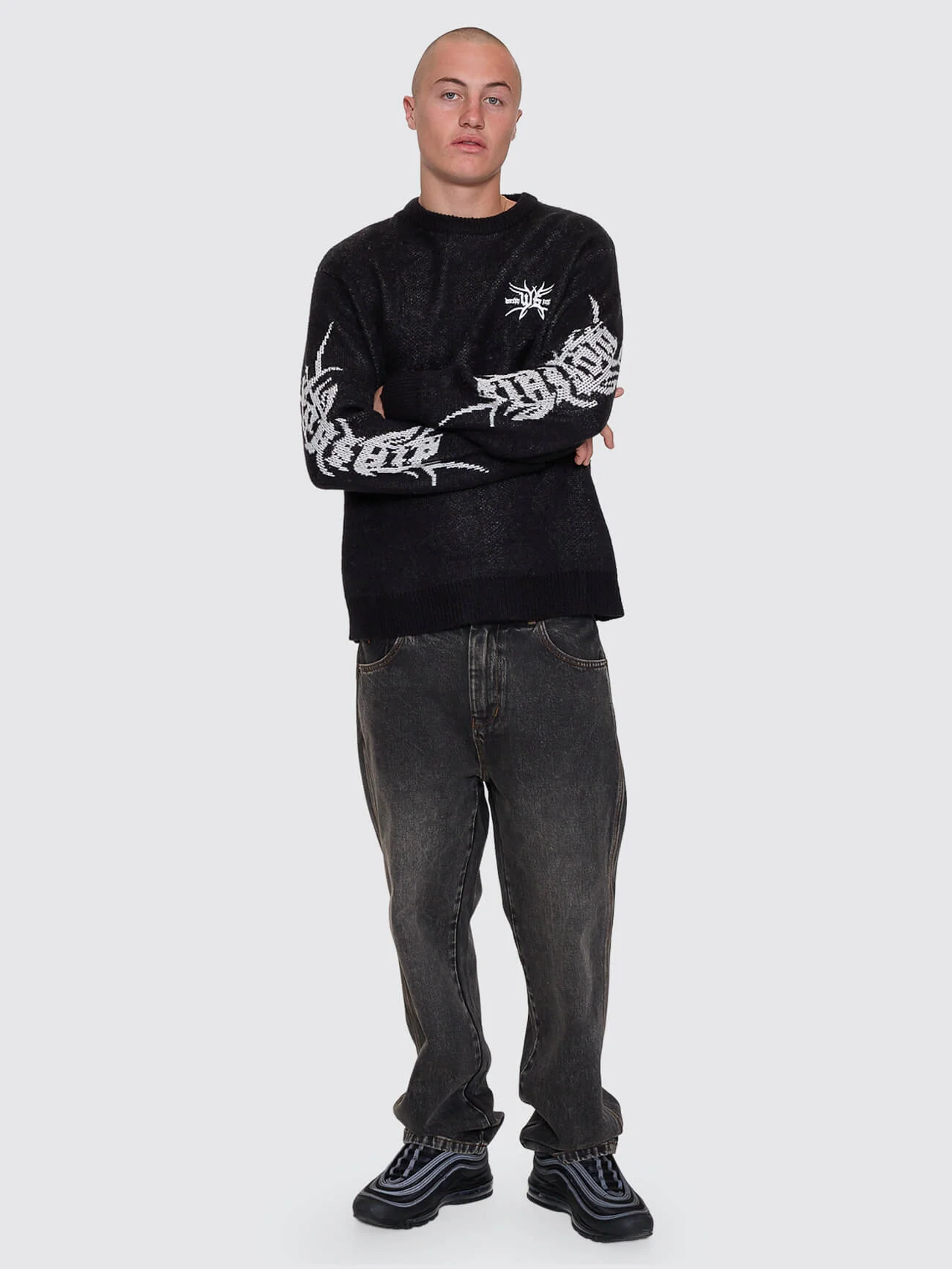 Trudge Knit Crew - Black - Image 6