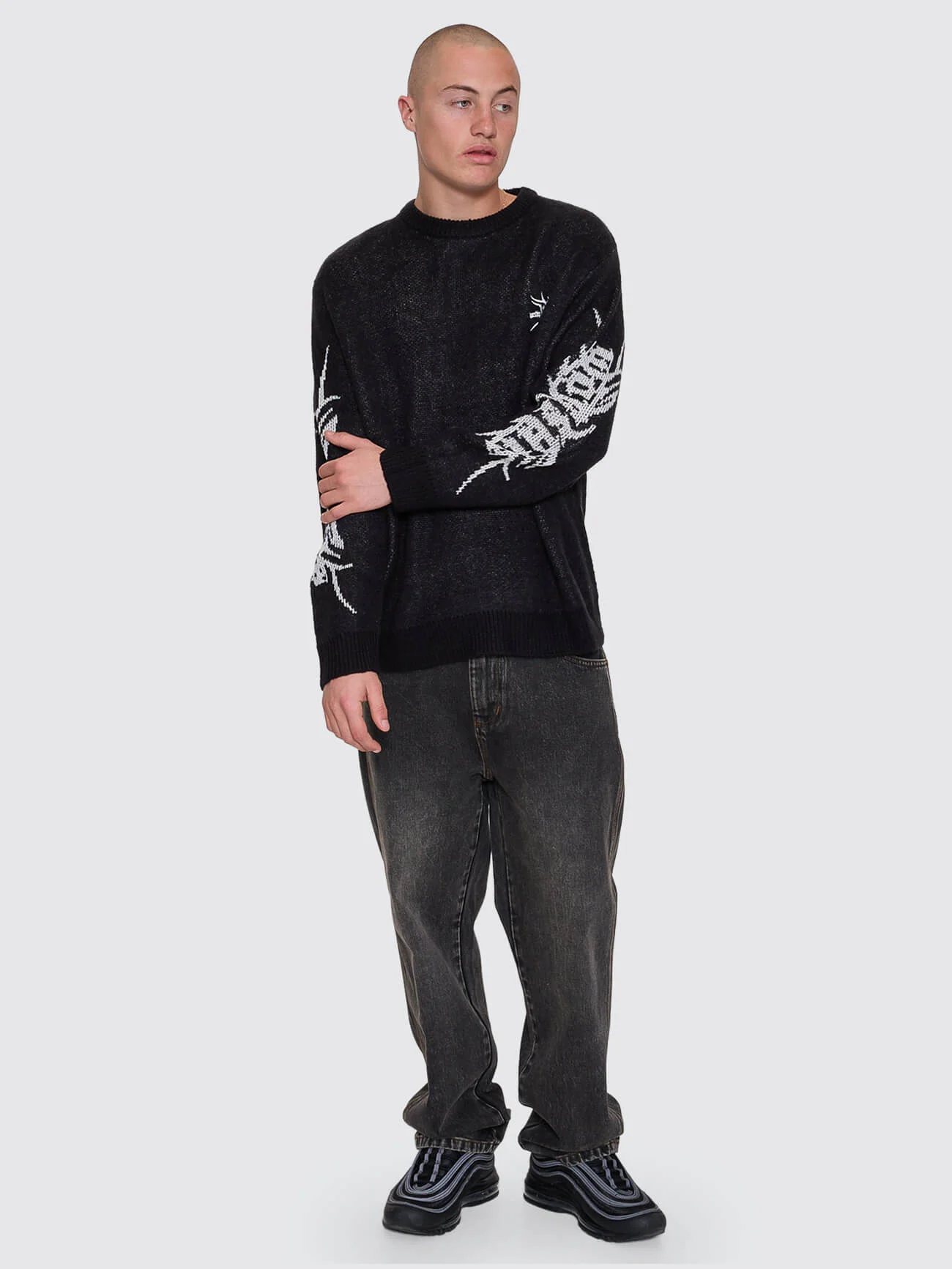 Trudge Knit Crew - Black - Image 7