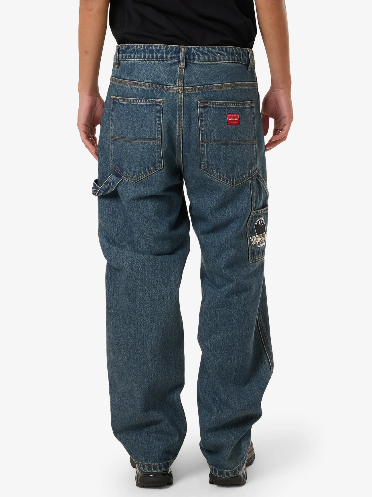 Try Again Carpenter Jean - Dirty Mid Blue - Image 2